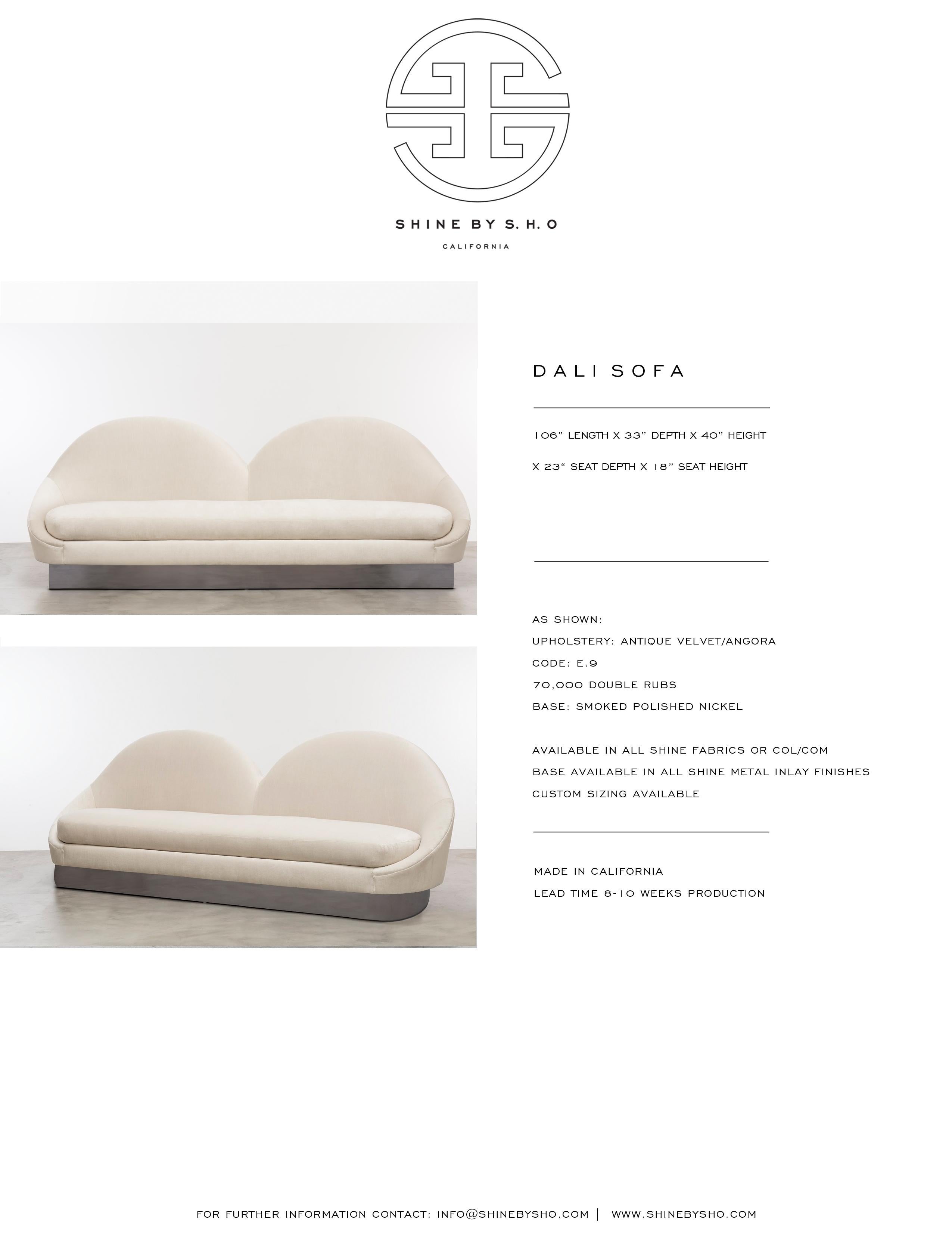 Contemporary DALI SOFA - Modern Sofa in Cream Velvet