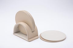 DALÌ– Soft Round Coasters Arch Set – 6 pieces - Cappuccino Beige & Luna White