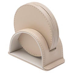 DALÌ– Soft Round Coasters Arch Set – 6 pieces - Cappuccino Beige & Luna White
