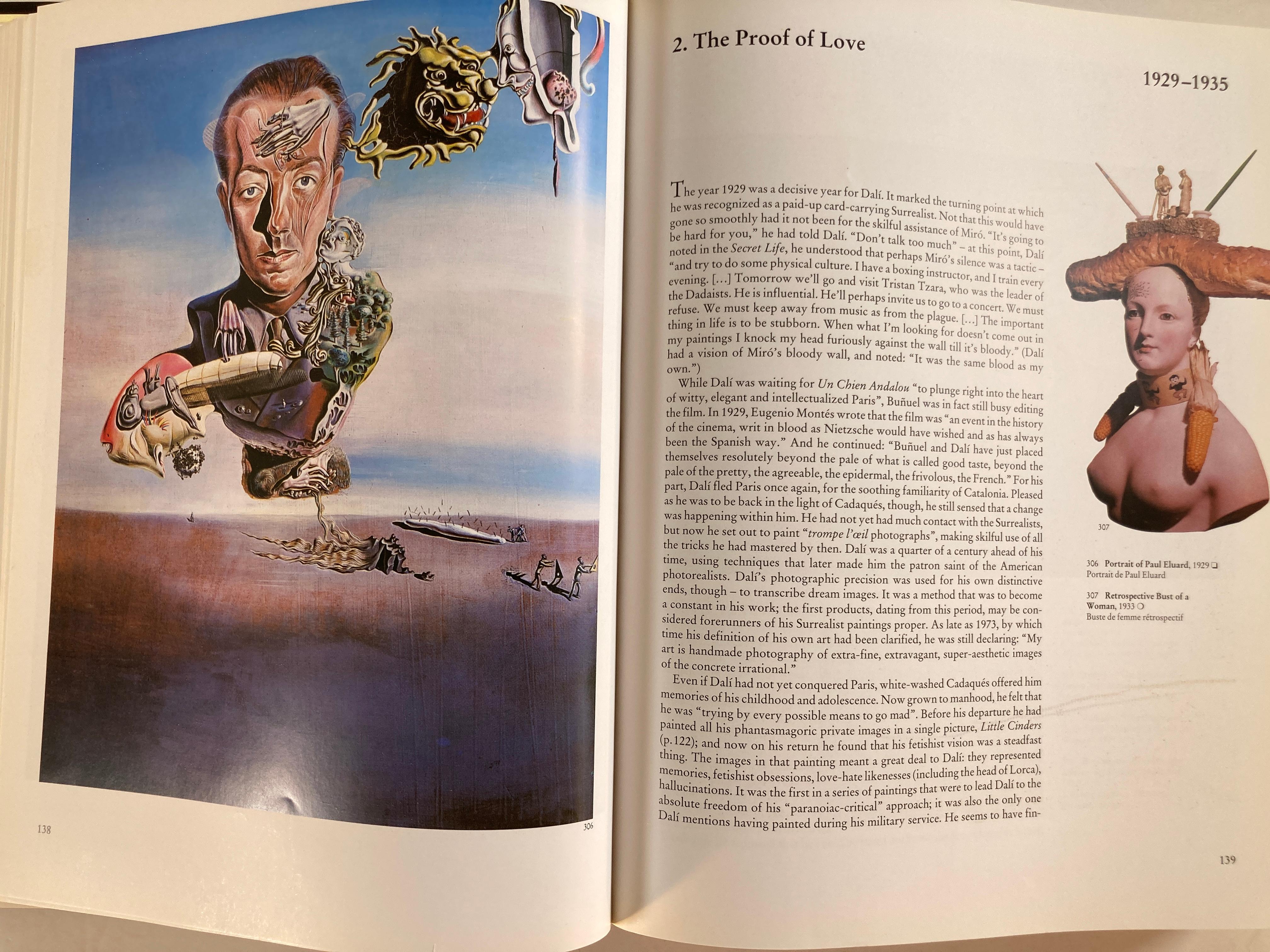 Dali The Work and the Man by Robert Descharnes Hardcover Coffee Table Art Book In Fair Condition For Sale In North Hollywood, CA