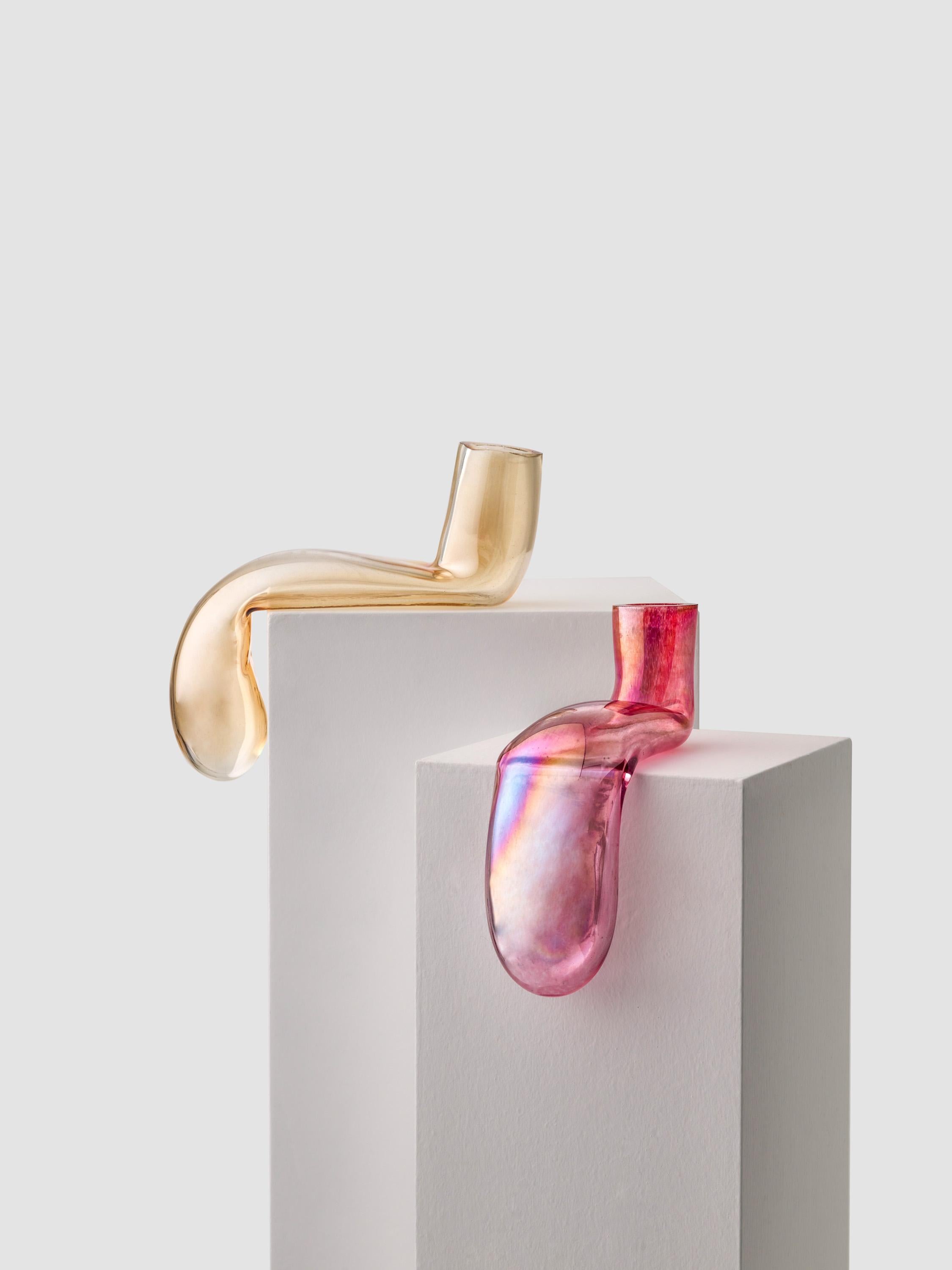 Glass object, glass vase, surrealism.