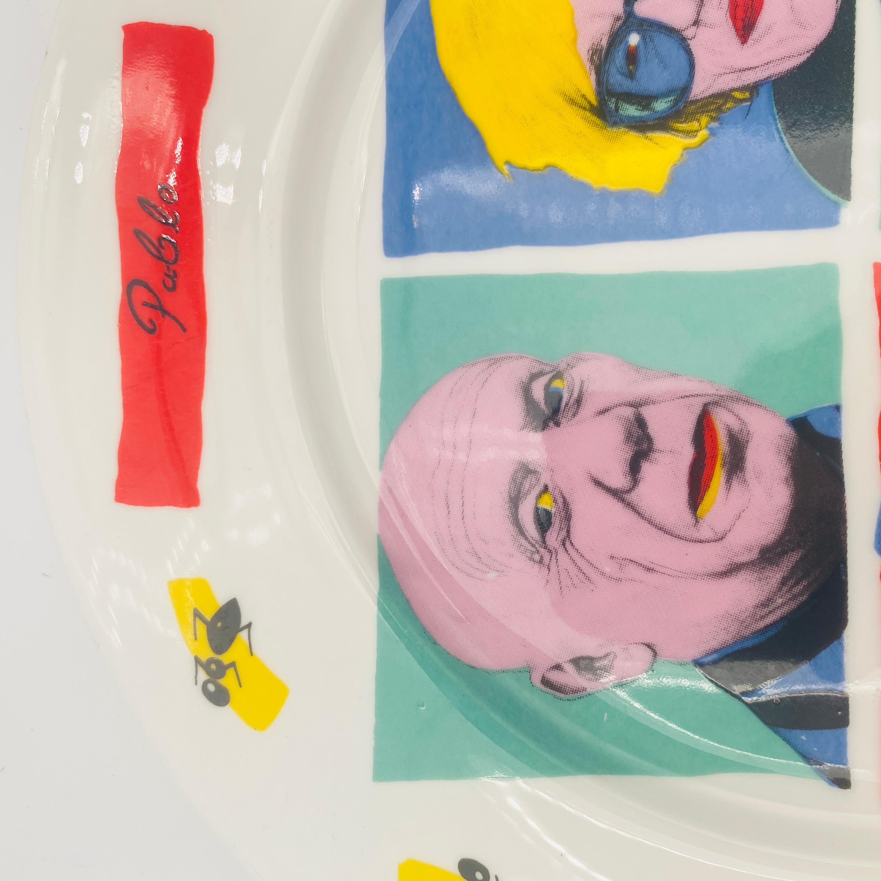 Dali, Warhol, Picasso, assiette Hockney, Artists par Mac Products, Angleterre 1990 Bon état - En vente à San Juan Capistrano, CA