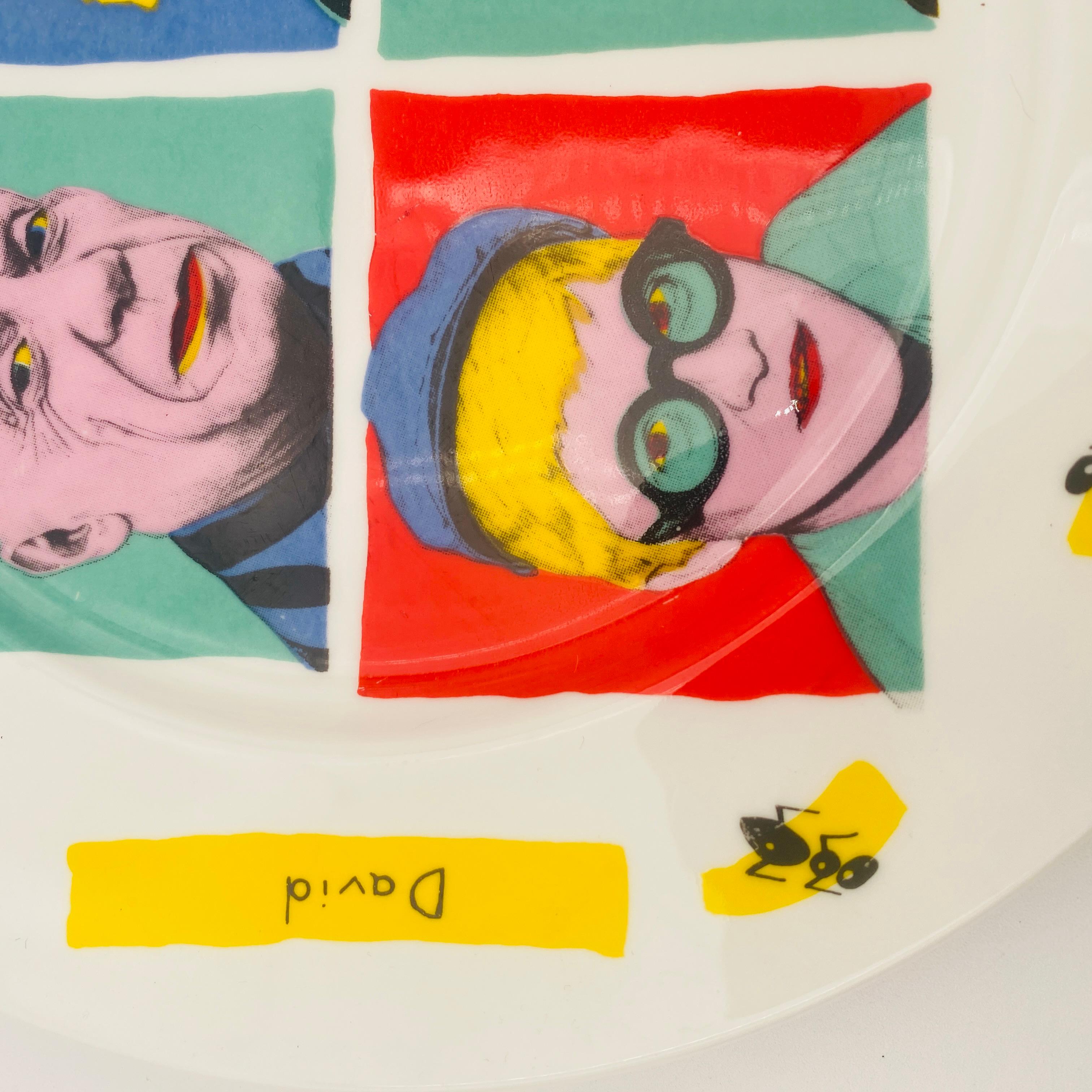 Dali, Warhol, Picasso, assiette Hockney, Artists par Mac Products, Angleterre 1990 en vente 1
