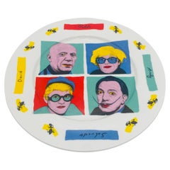 Dalí, Warhol, Picasso, Hockney Placa, Artistas por Mac Products, Inglaterra 1990