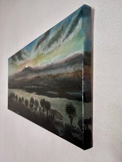 Sunset on the Nile - Painting, Oil on canvas