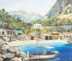 Dalia - 20th Century Oil, Coastal Village View