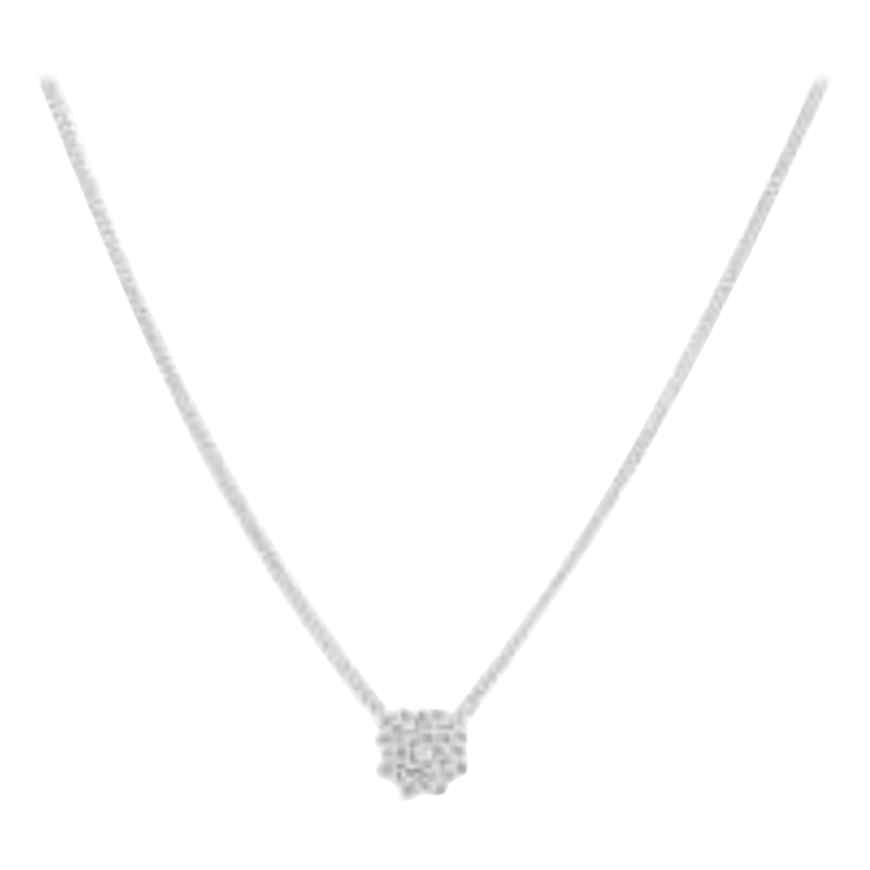 Silver Dalia Pendant Necklace For Sale