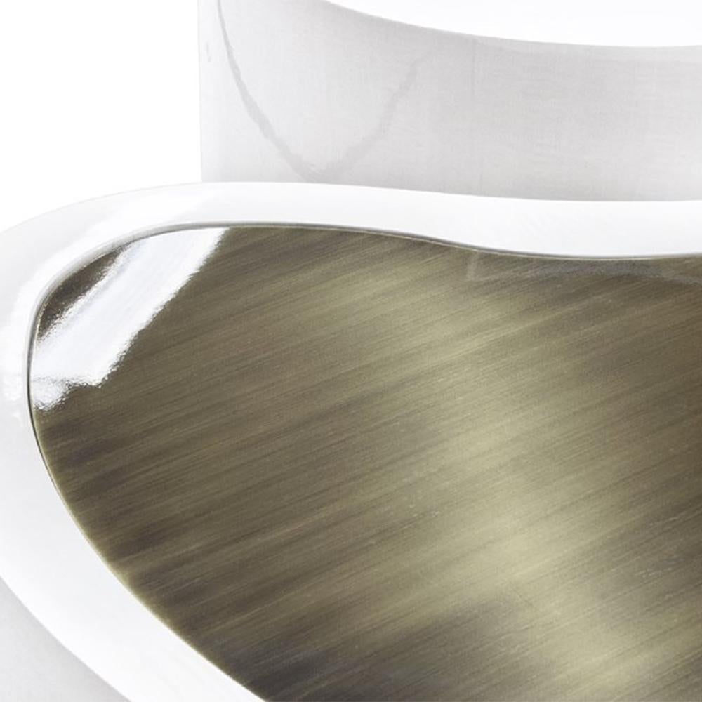 Dalia White Brass Set of 2 Coffee Table 3