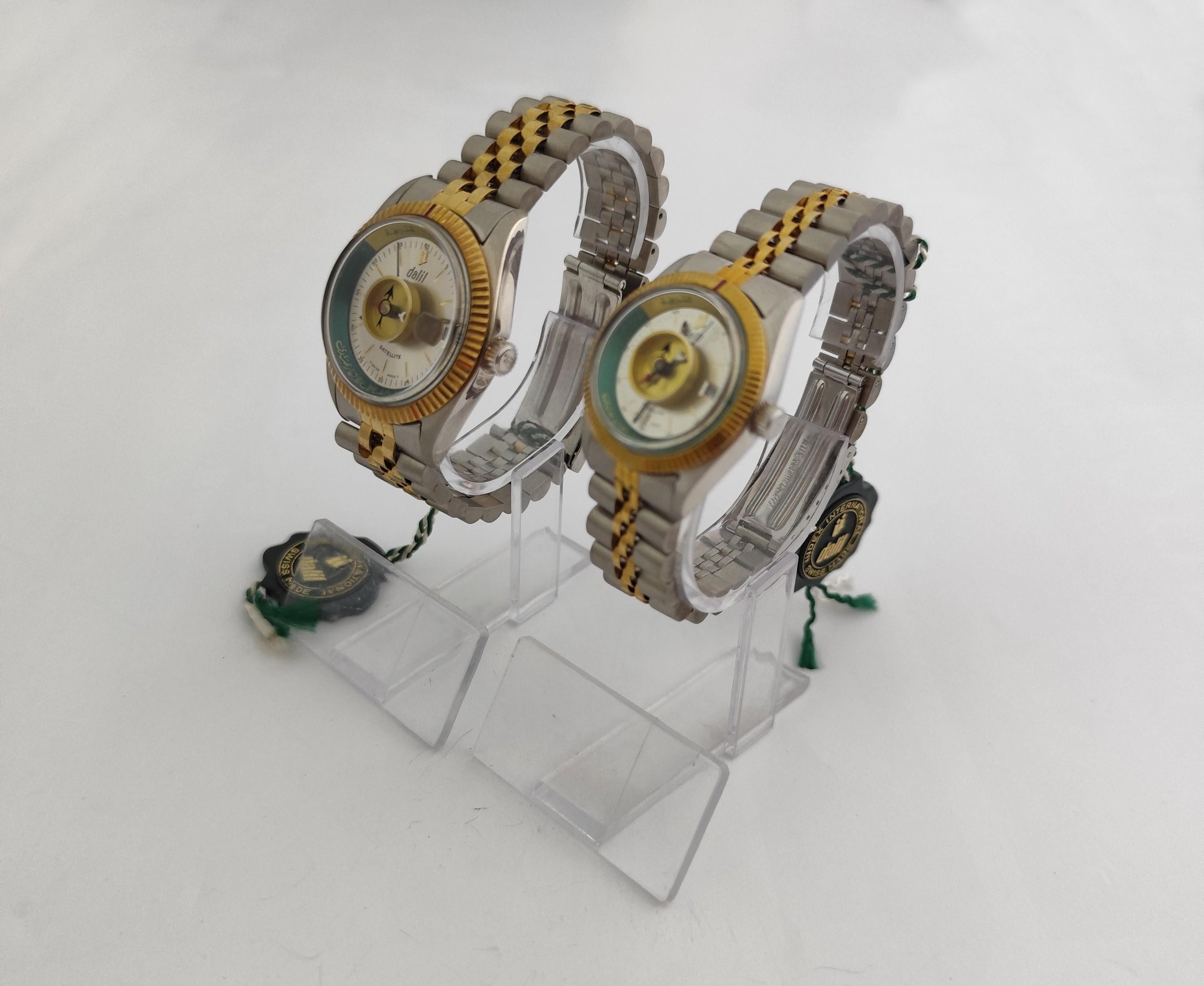 Dalil Monte Carlo SET OF TWO Watches (NOS)Automatic Swiss Stainless Steel And Go In Excellent Condition For Sale In Toronto, CA