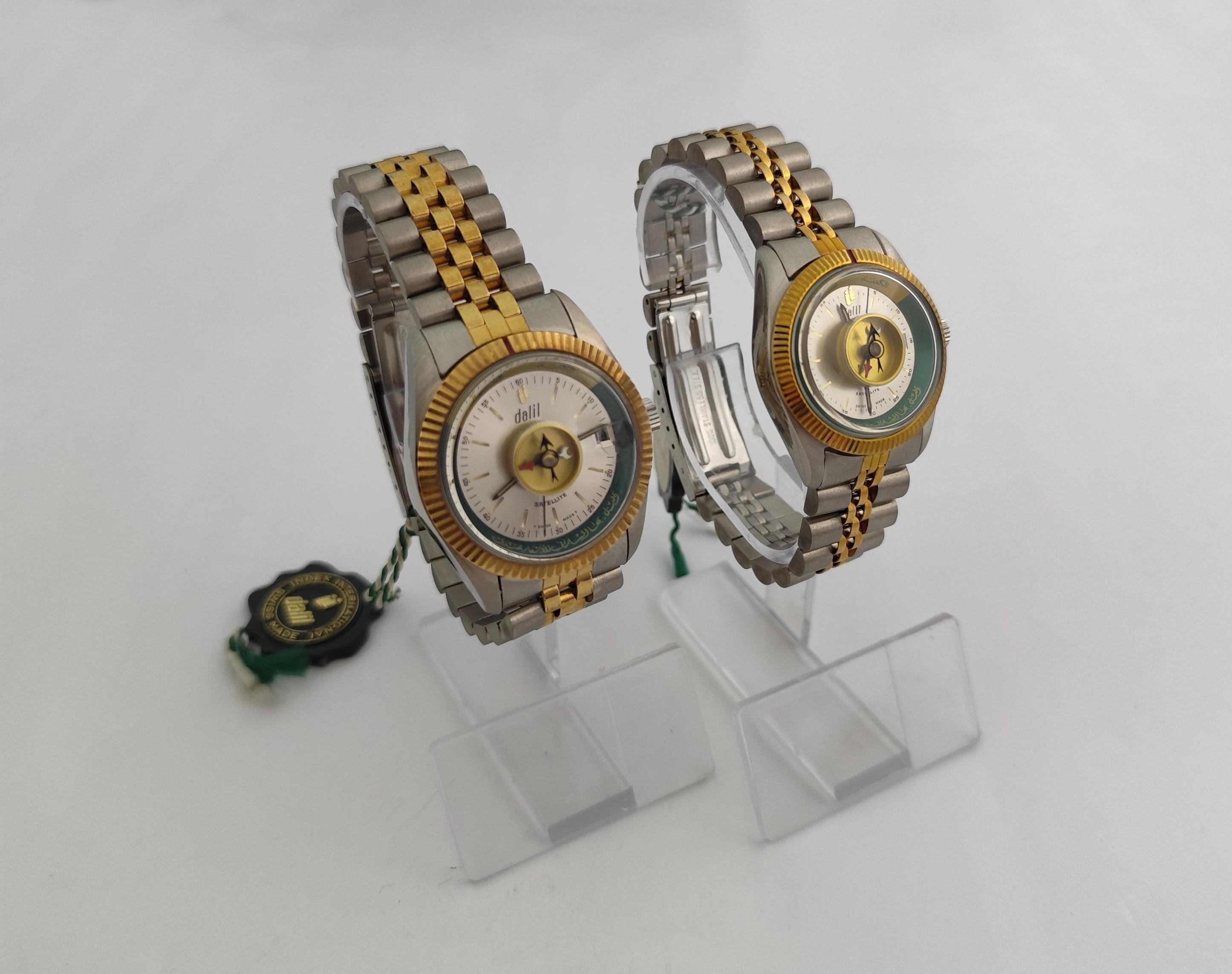 Women's or Men's Dalil Monte Carlo SET OF TWO Watches (NOS)Automatic Swiss Stainless Steel And Go For Sale