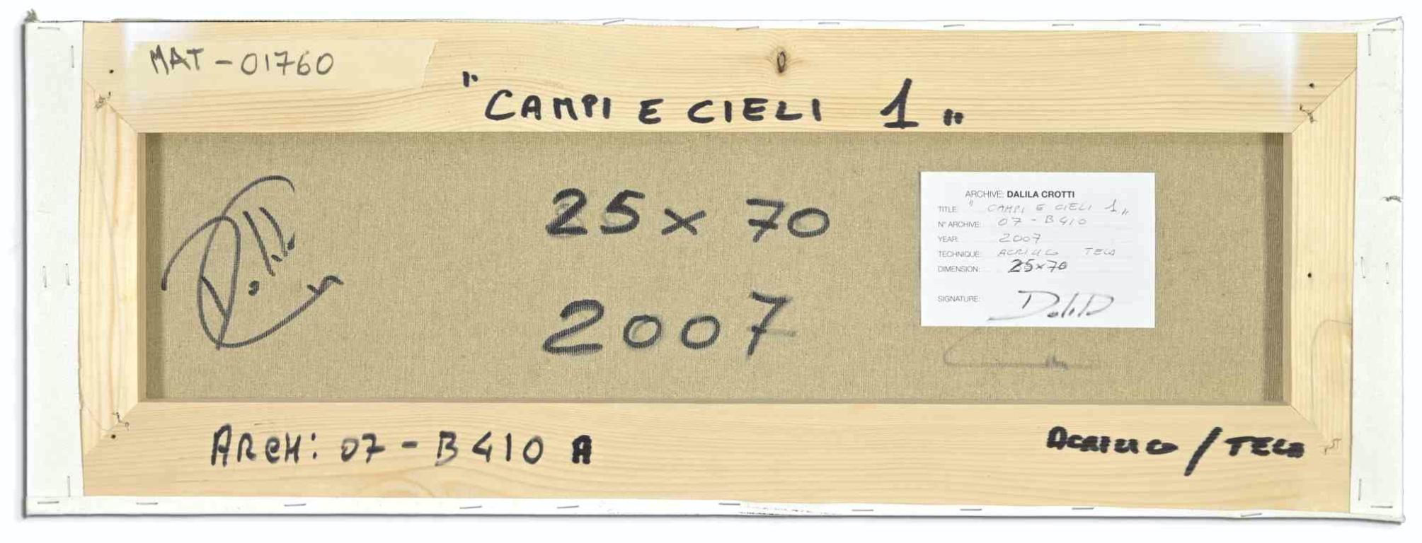 Campi e cieli 1 - Pittura acrilica di Dalila Crotti - 2007 in vendita 1