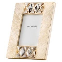 Marco Dalila con incrustaciones de cuerno y latón chapado en oro de 24 quilates by Arcahorn