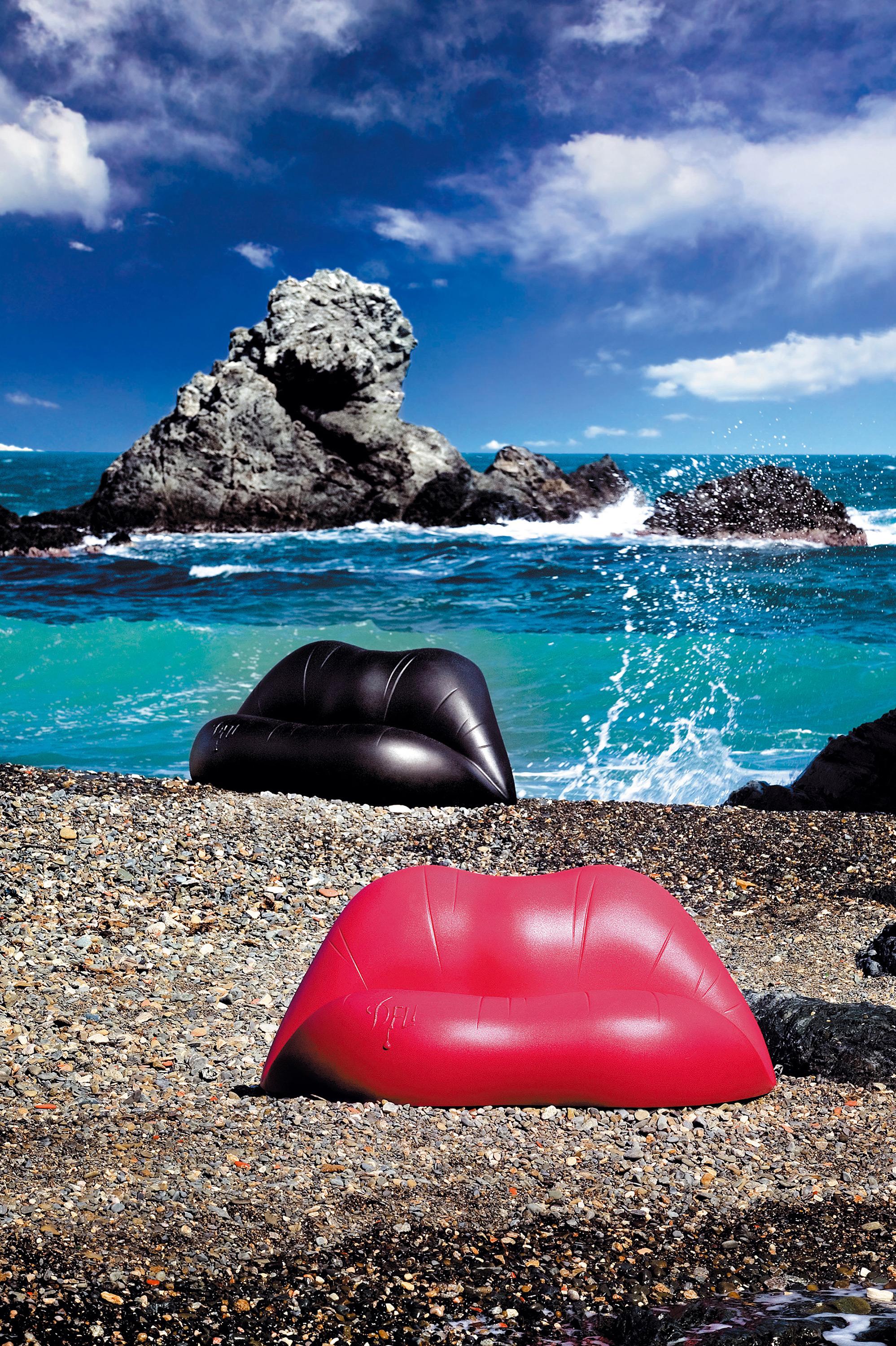 Plastic Outdoor Dalilips Sofa by Salvador Dalí 20th Century Surrealist Design, Spain For Sale