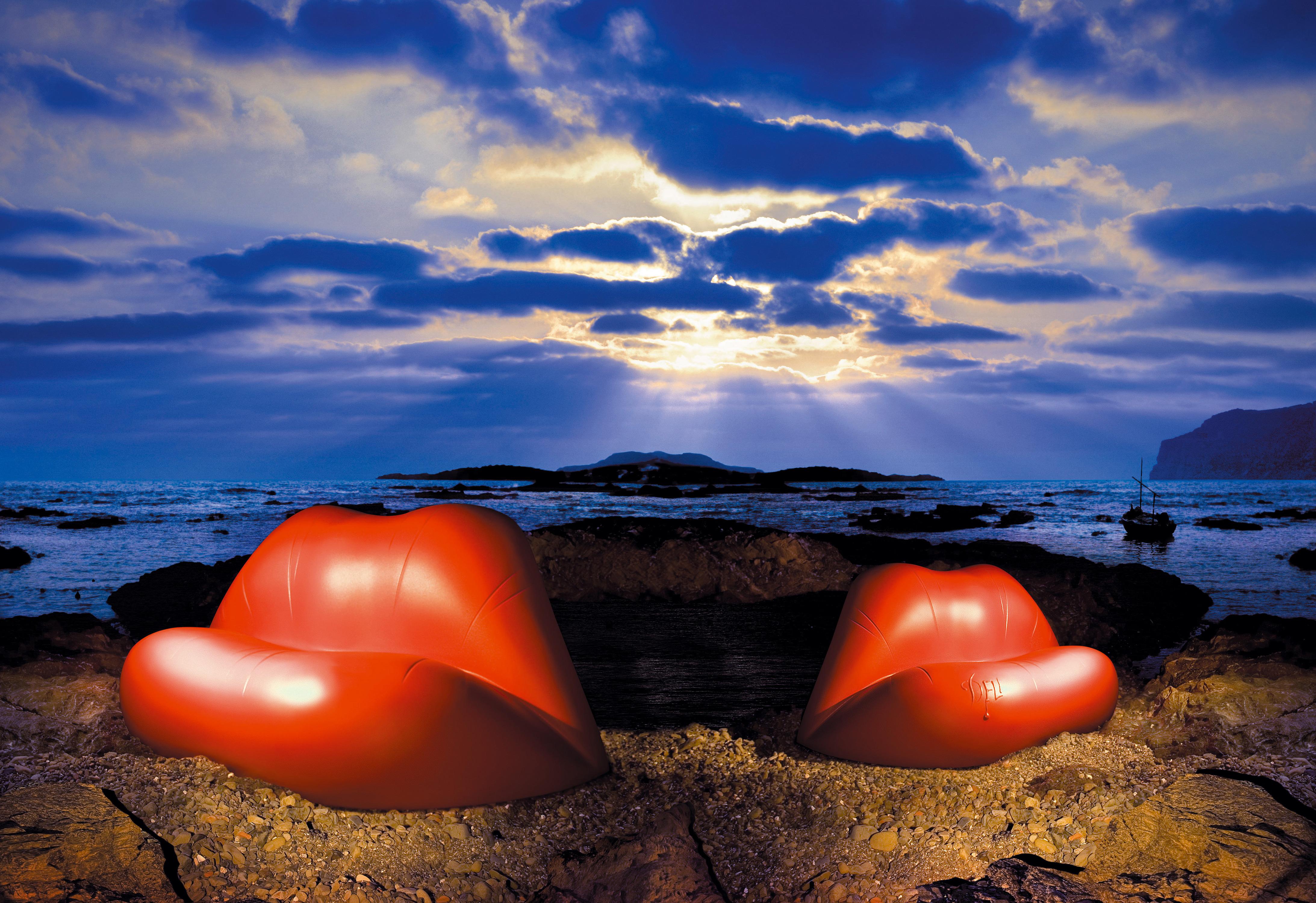 Outdoor Dalilips Sofa by Salvador Dalí 20th Century Surrealist Design, Spain For Sale 1