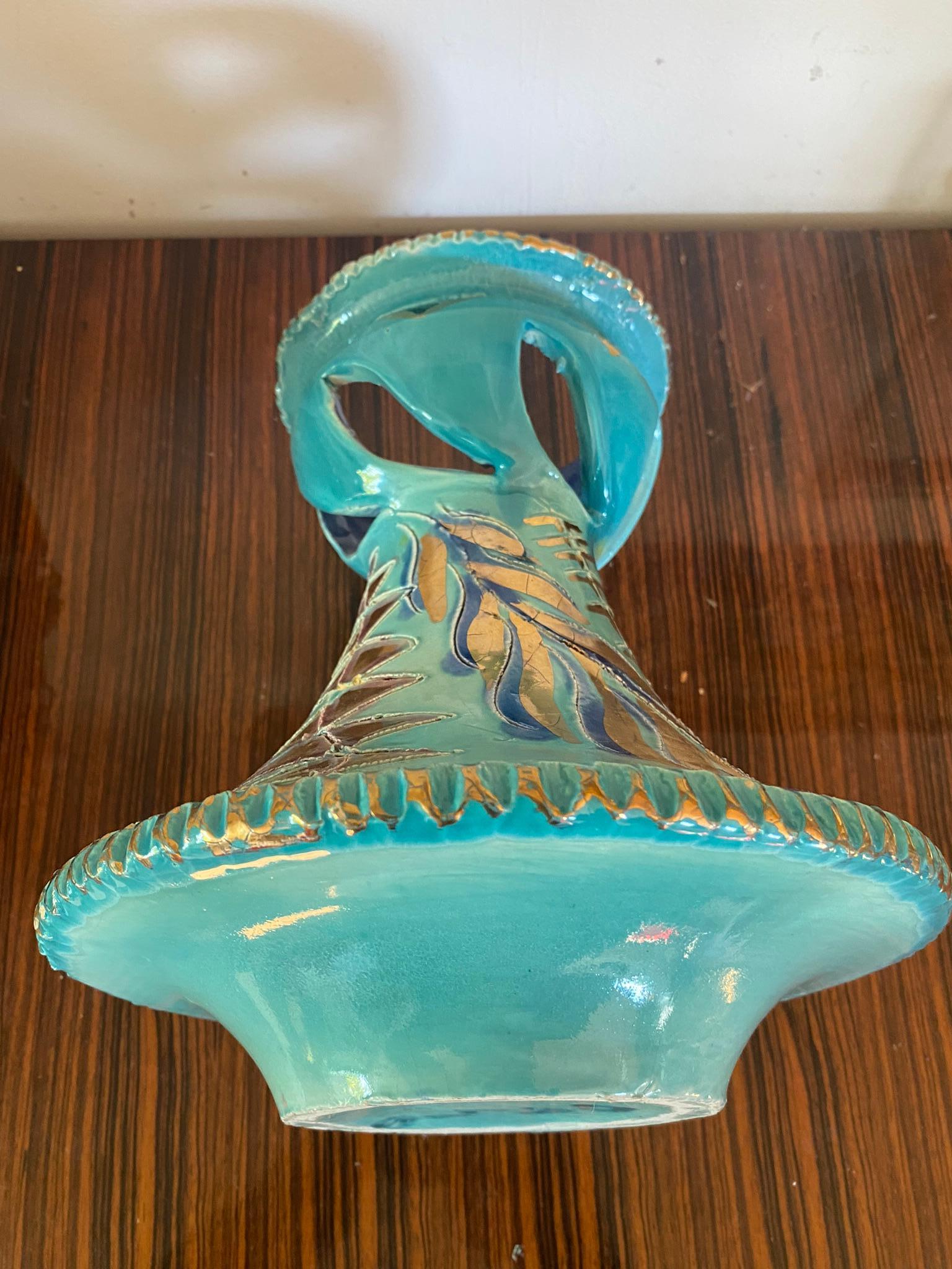 Dalio, Monaco Style Large Ceramic Vase, circa 1960, Signed For Sale 5