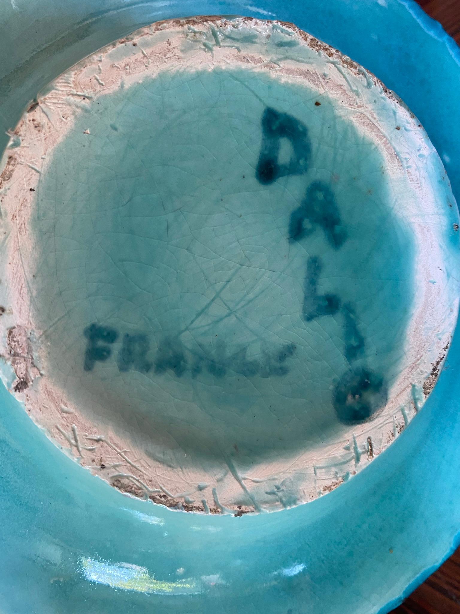 Dalio, Vaso grande in ceramica stile Monaco, 1960 circa, firmato in vendita 5