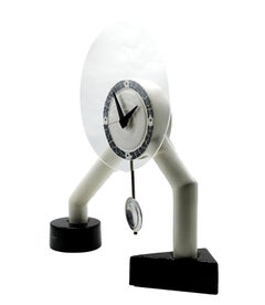 Dalla Bassa Maria Ceramiche Memphis Ceramic Table Clock, Italy 1980s