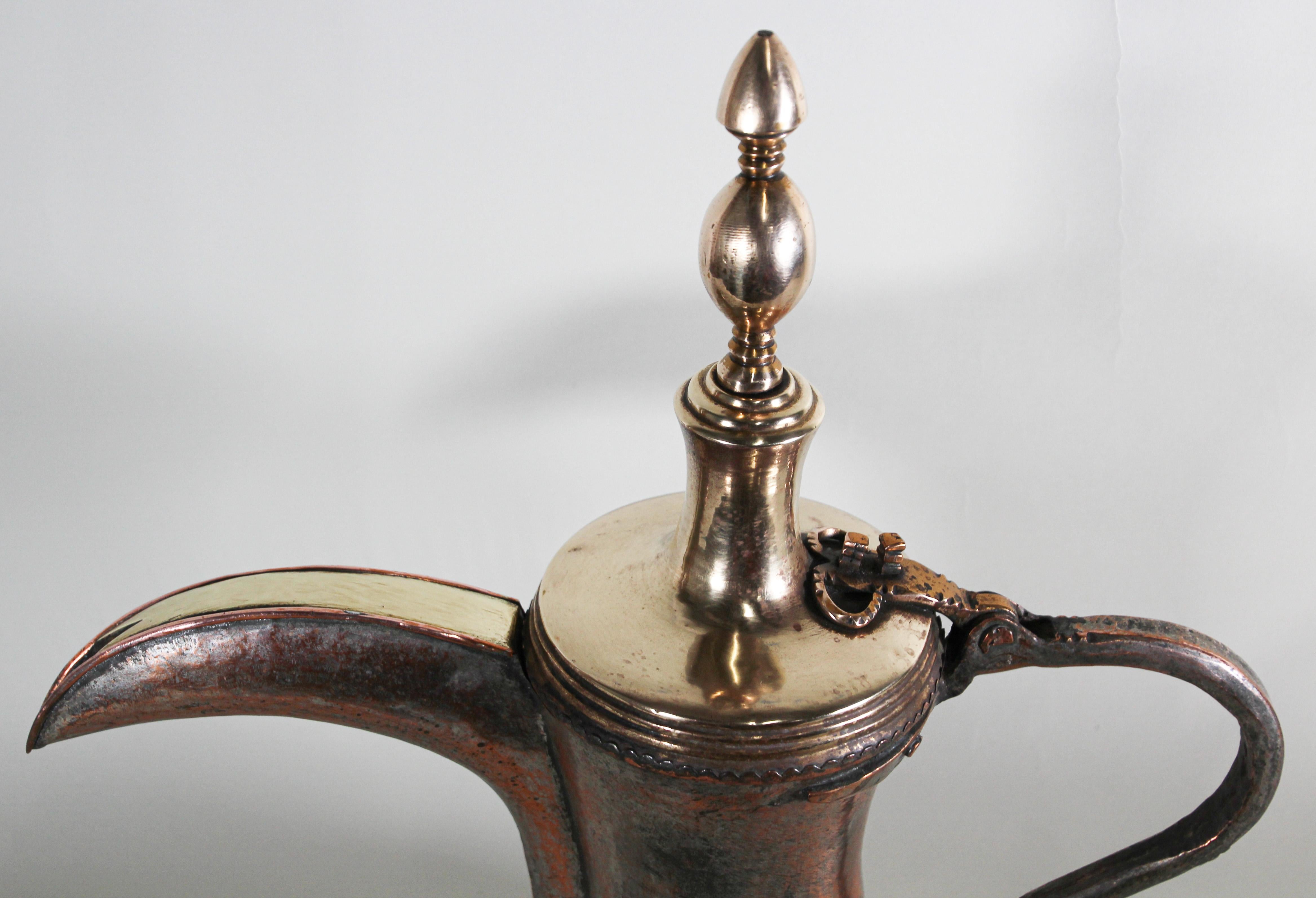 19th Century Dallah Middle Eastern Oversized Arabian Copper Coffee Pot