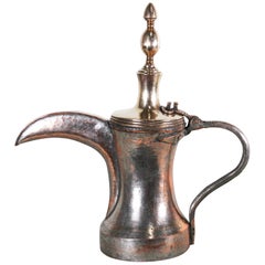 Antique Dallah Middle Eastern Oversized Arabian Copper Coffee Pot