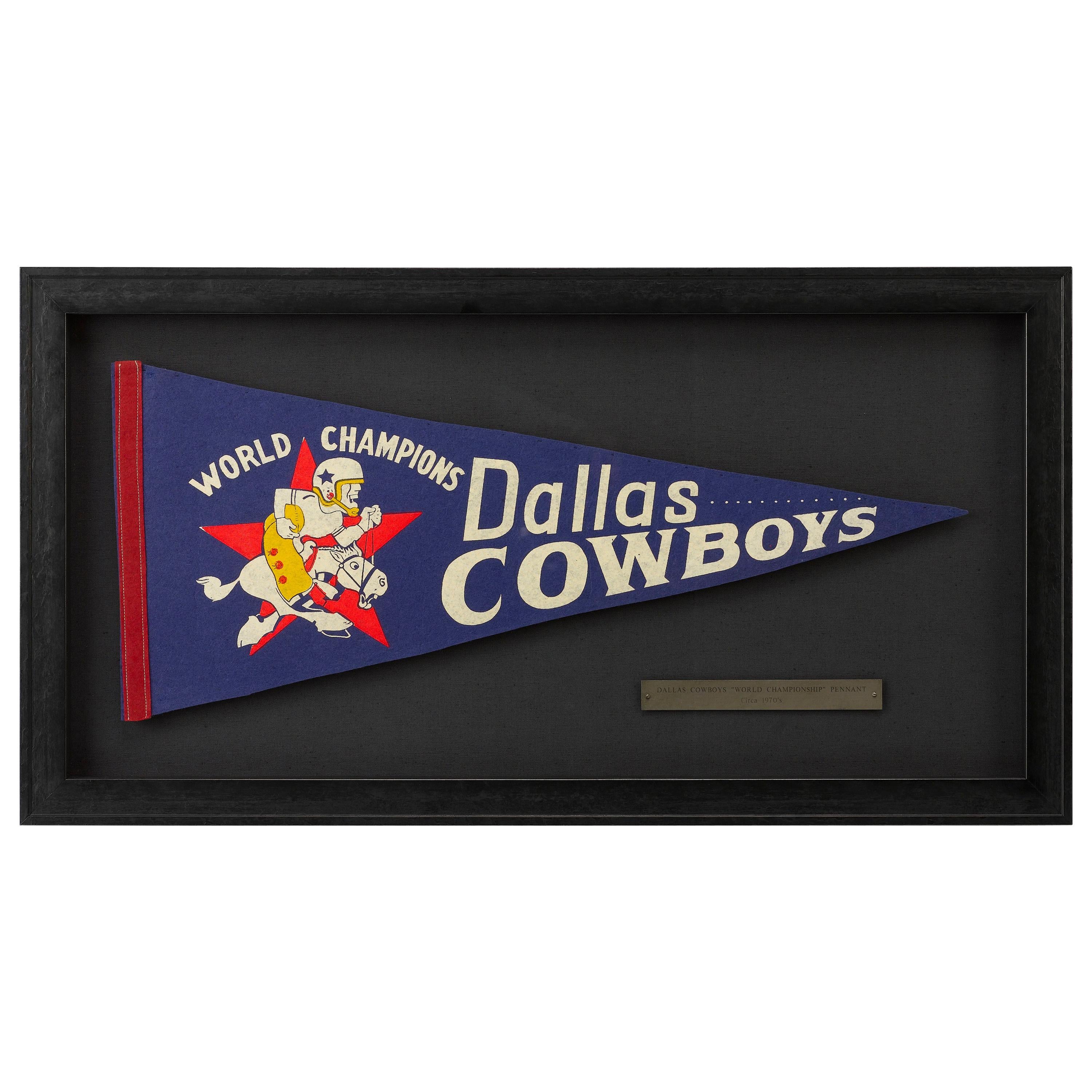 Dallas Cowboys World Champions Football Pennant, circa 1971
