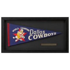 Vintage Dallas Cowboys World Champions Football Pennant, circa 1971