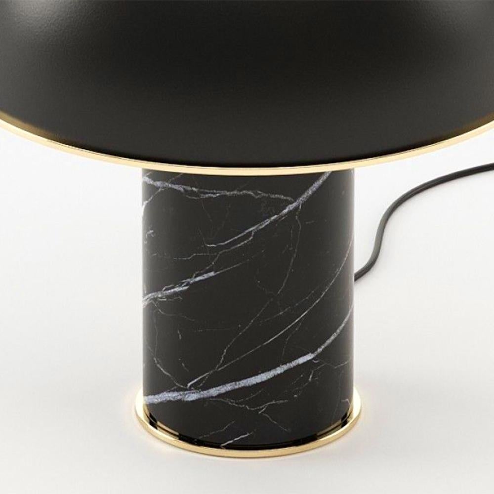 Stainless Steel Dallas Marble Table Lamp For Sale