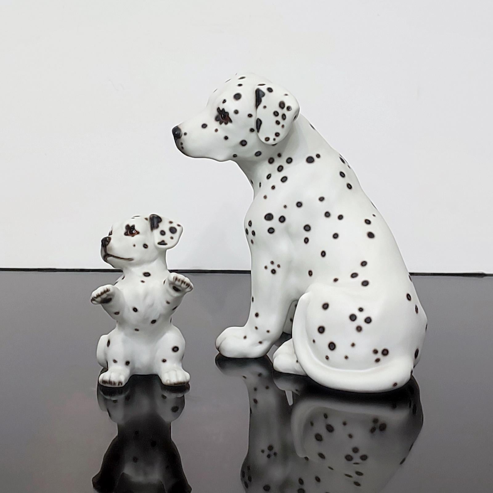 Mid-Century Modern Collectibles Dalmatian Hand-Painted Porcelain Figurines