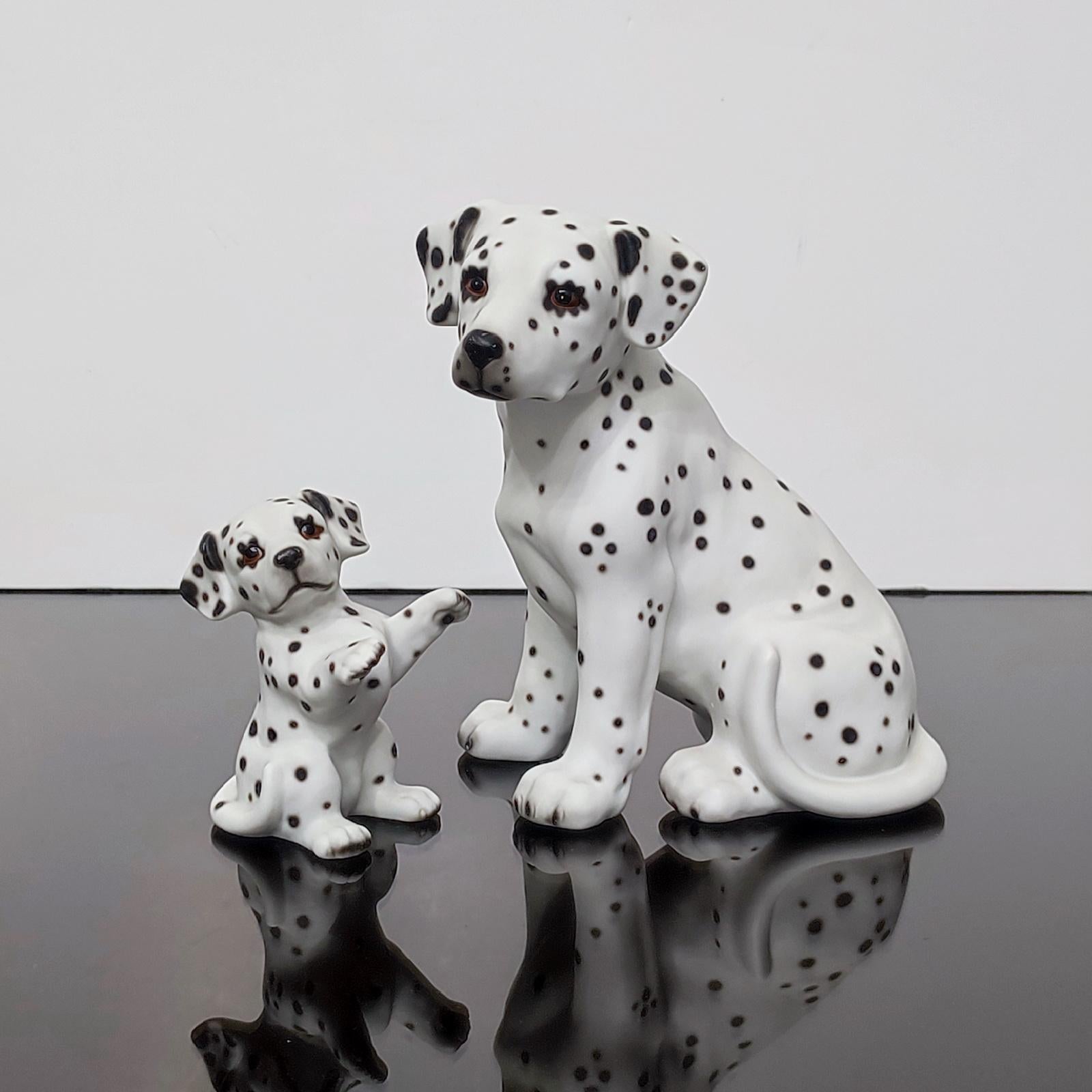 Italian Collectibles Dalmatian Hand-Painted Porcelain Figurines