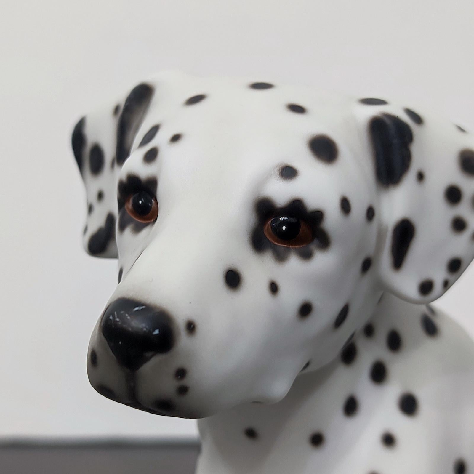 Late 20th Century Collectibles Dalmatian Hand-Painted Porcelain Figurines