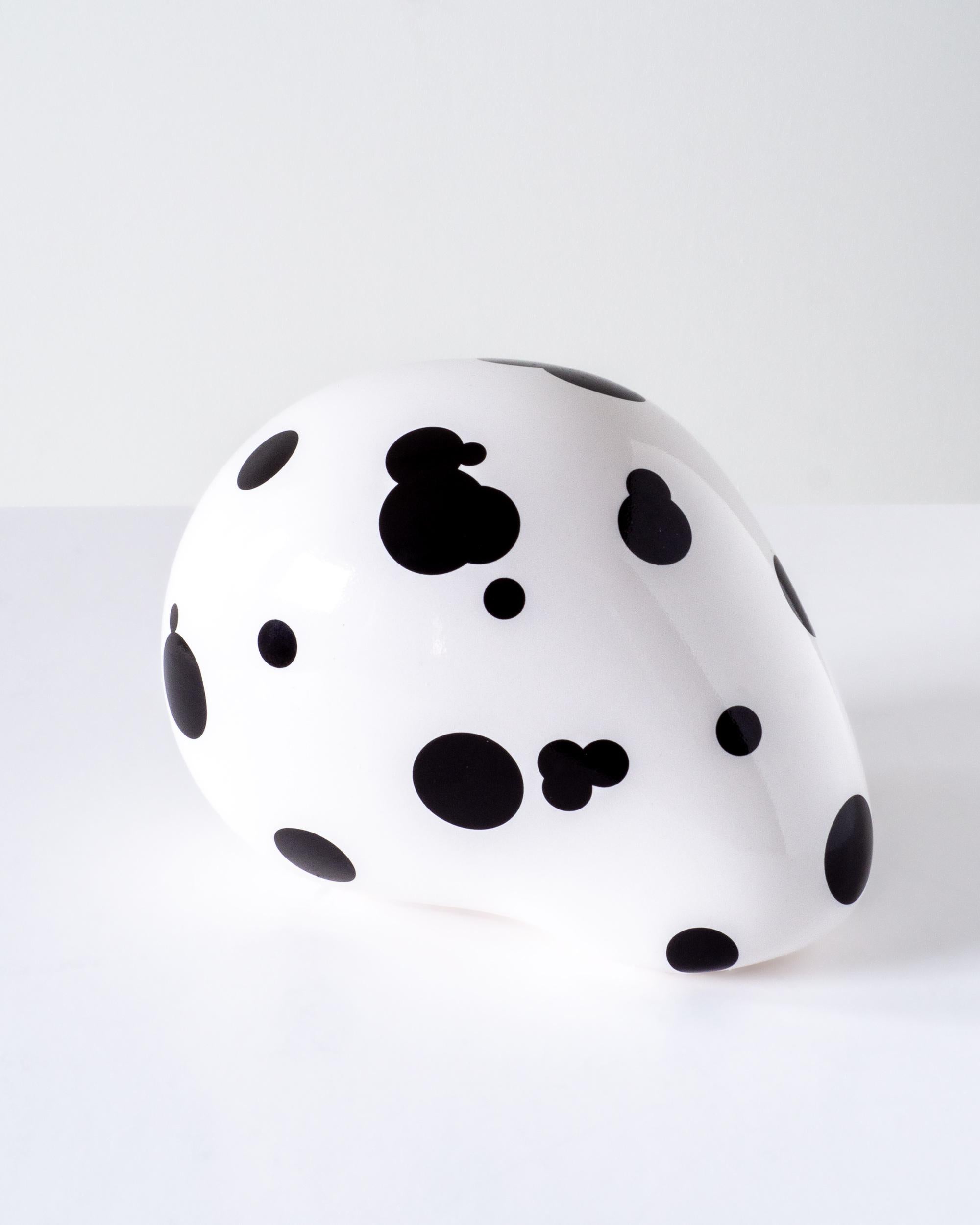 Crâne de dalmatien - Sculpture en porcelaine d'Andréason & Leibel, Contemporary  en vente 2