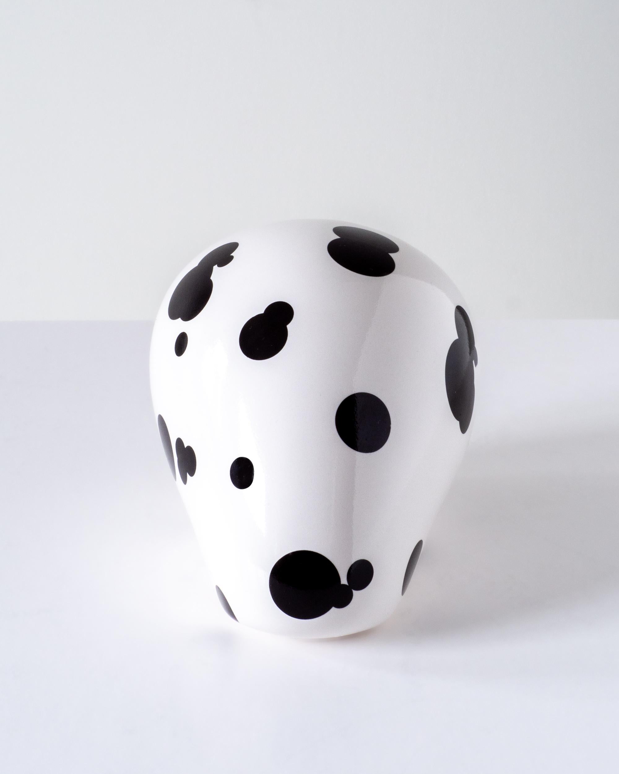 Dalmatian Skull – Porcelain Sculpture by Andréason & Leibel, Contemporary  For Sale 5