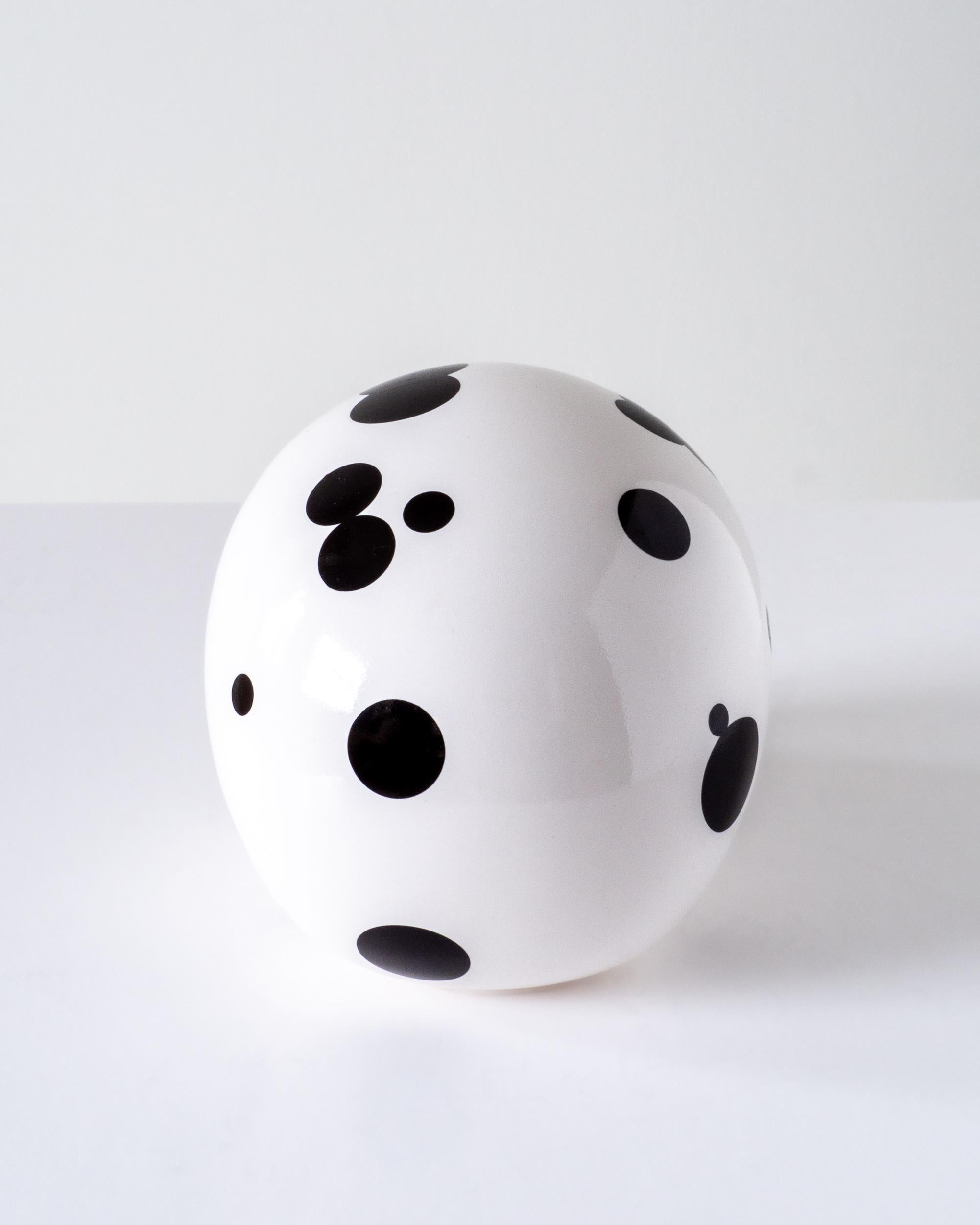 XXIe siècle et contemporain Crâne de dalmatien - Sculpture en porcelaine d'Andréason & Leibel, Contemporary  en vente
