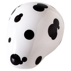 Dalmatian Skull – Porcelain Sculpture by Andréason & Leibel, Contemporary 