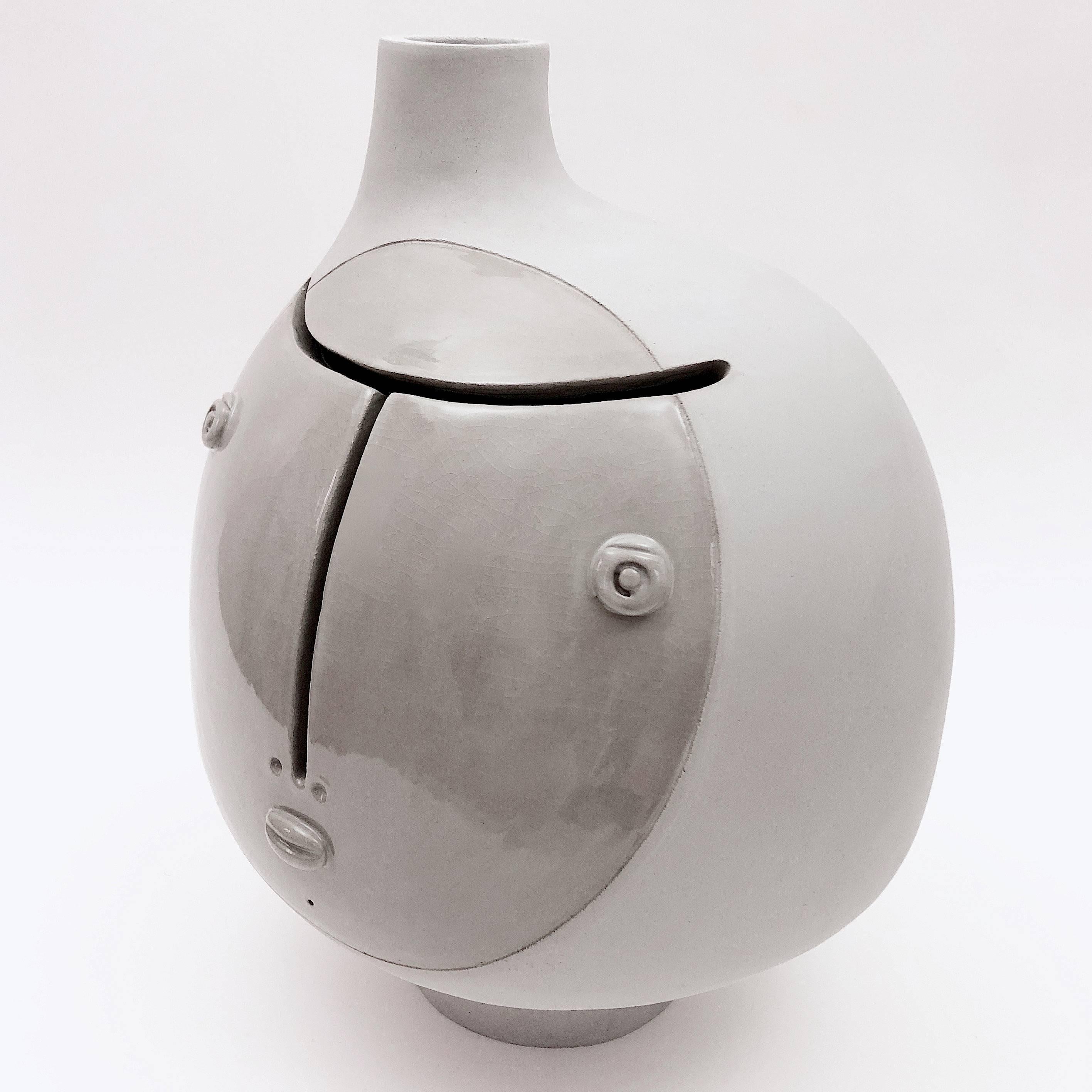 Dalo Ceramic Lamp Base Glazed in Grey 2