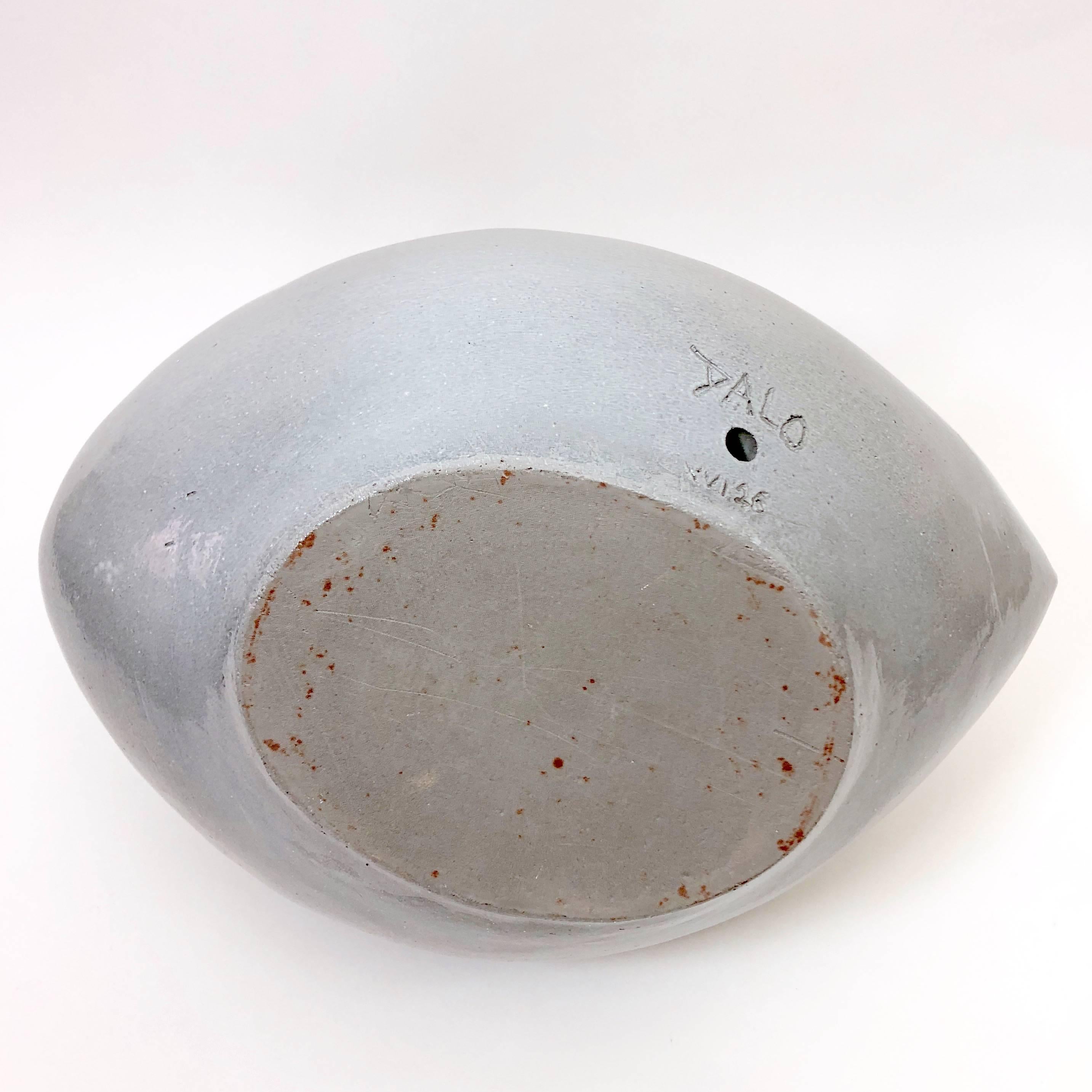 Dalo, Ceramic Lamp Base Glazed in Grey For Sale 1