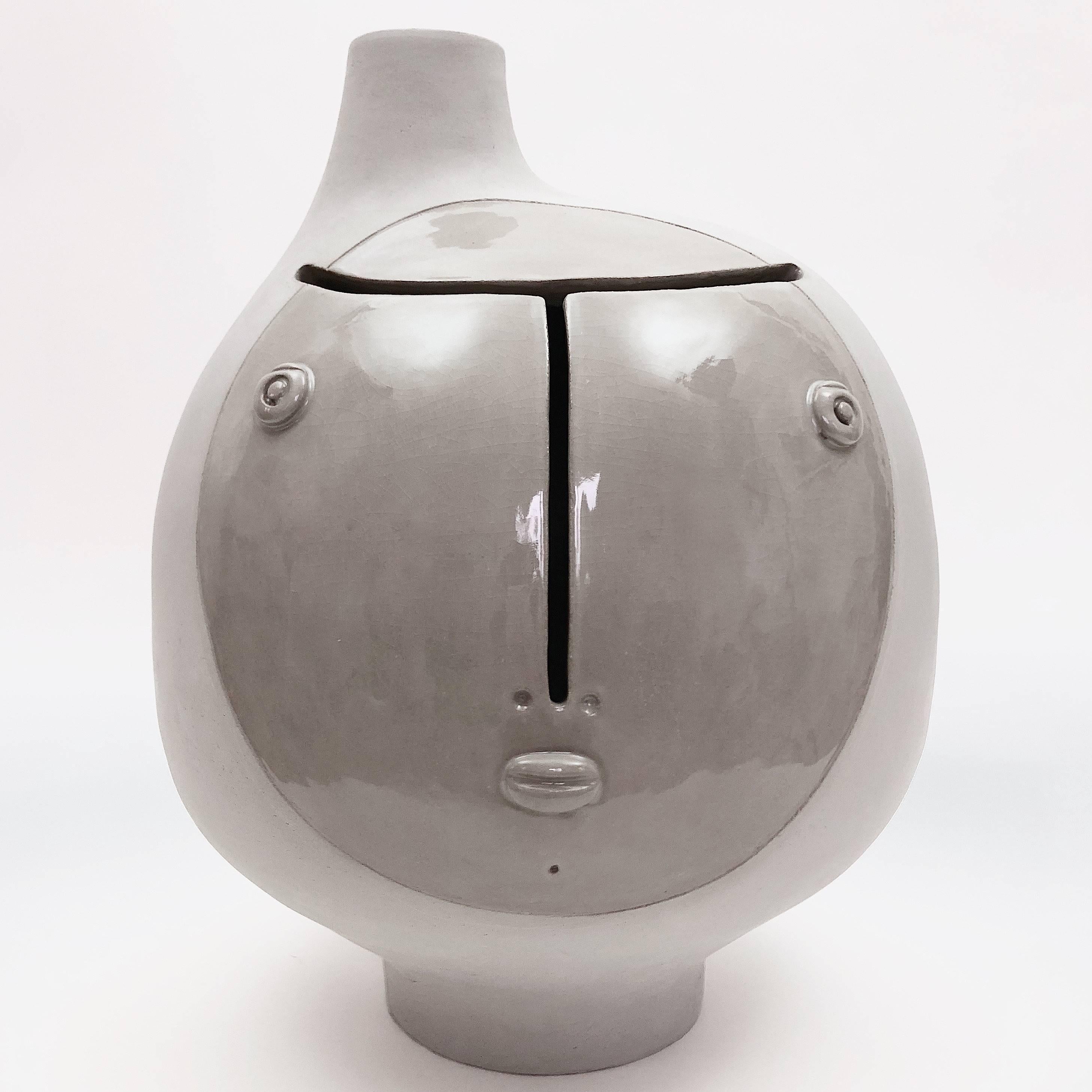 Dalo Ceramic Lamp Base Glazed in Grey 1