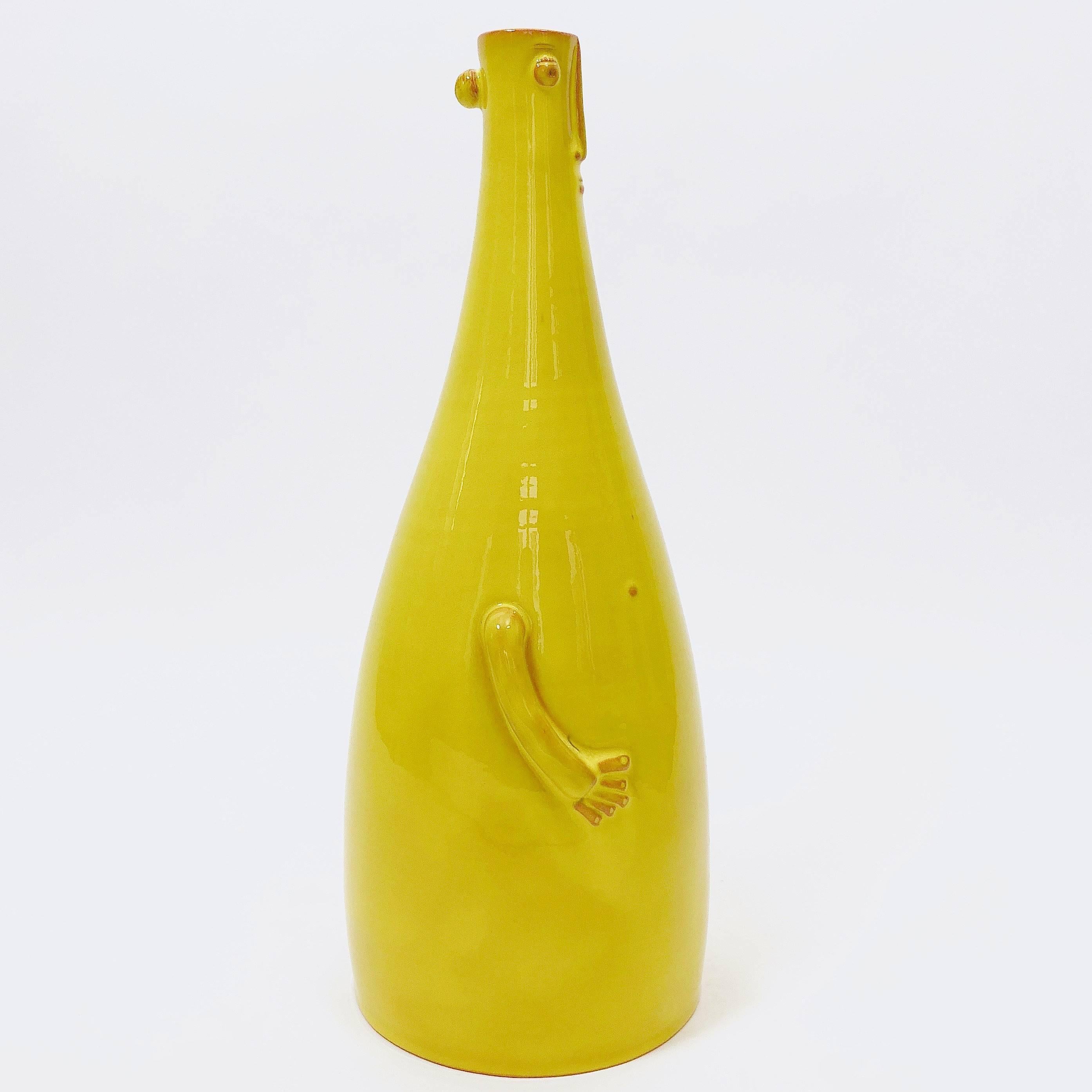 Modern Dalo, Ceramic Lamp Base Glazed in Yellow