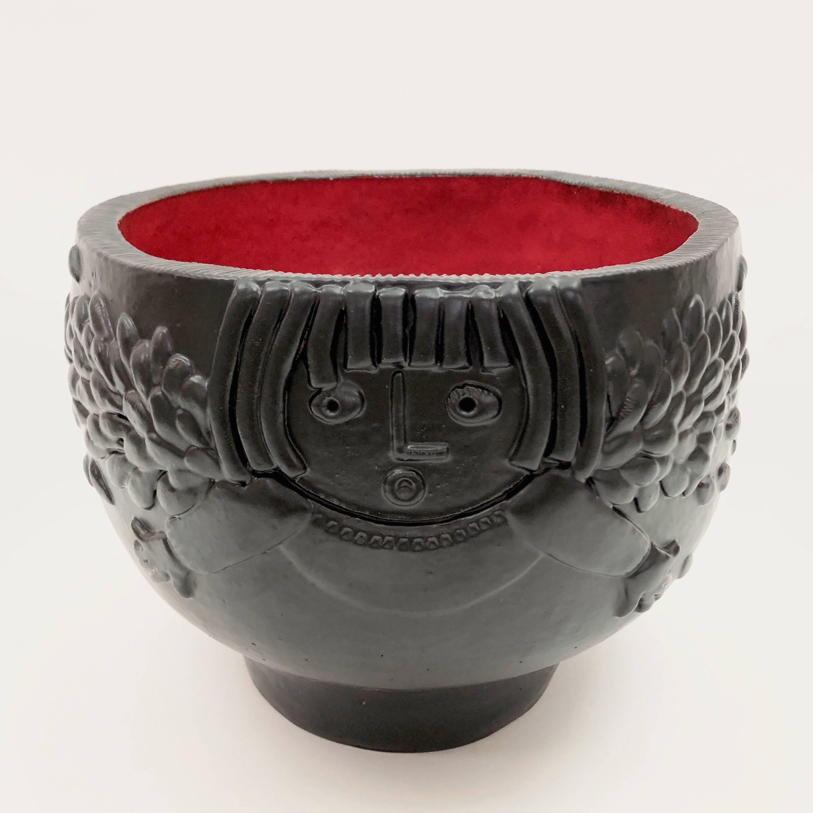 Organic Modern Dalo, Large Decorative Ceramic Bowl For Sale