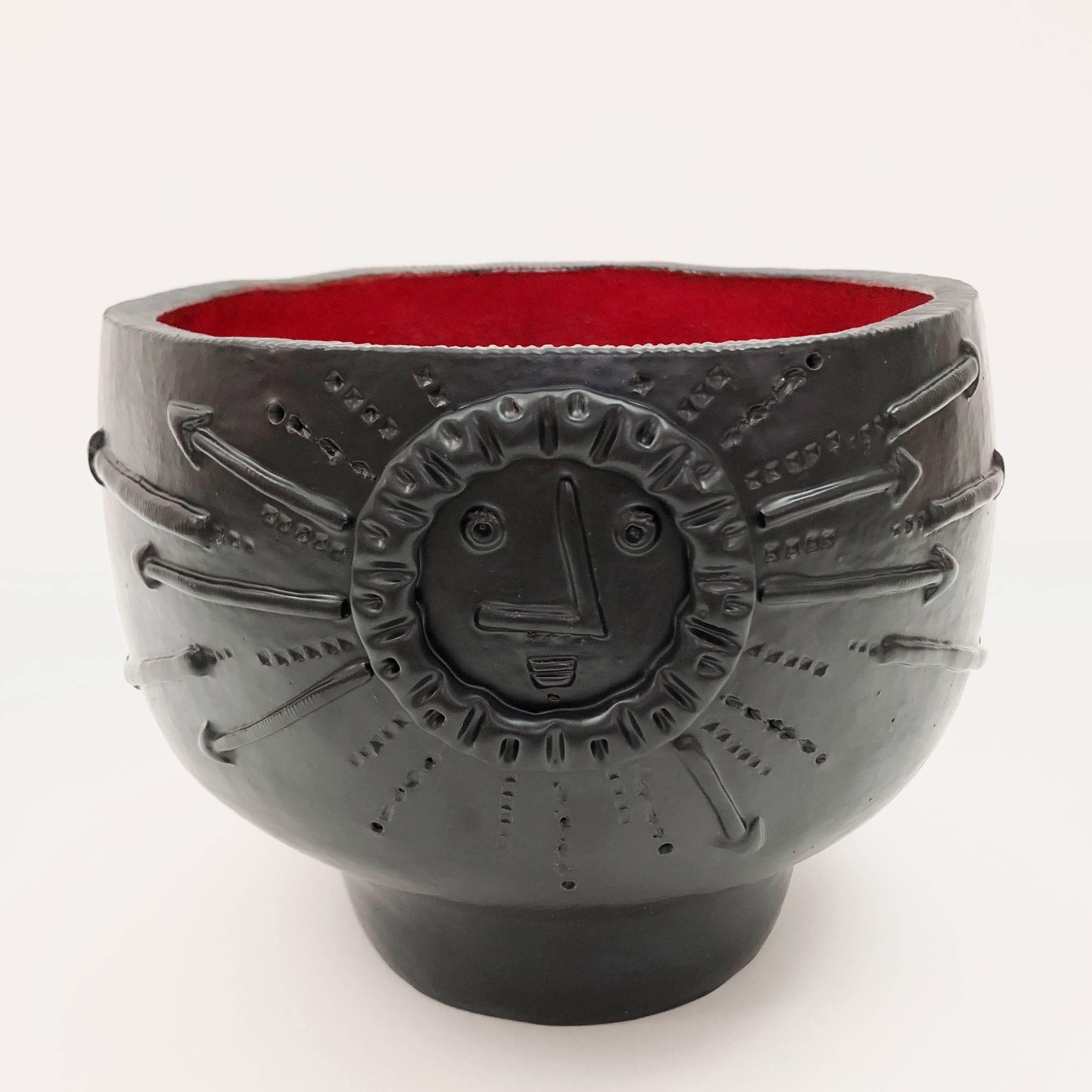 Enameled Dalo, Large Decorative Ceramic Bowl For Sale