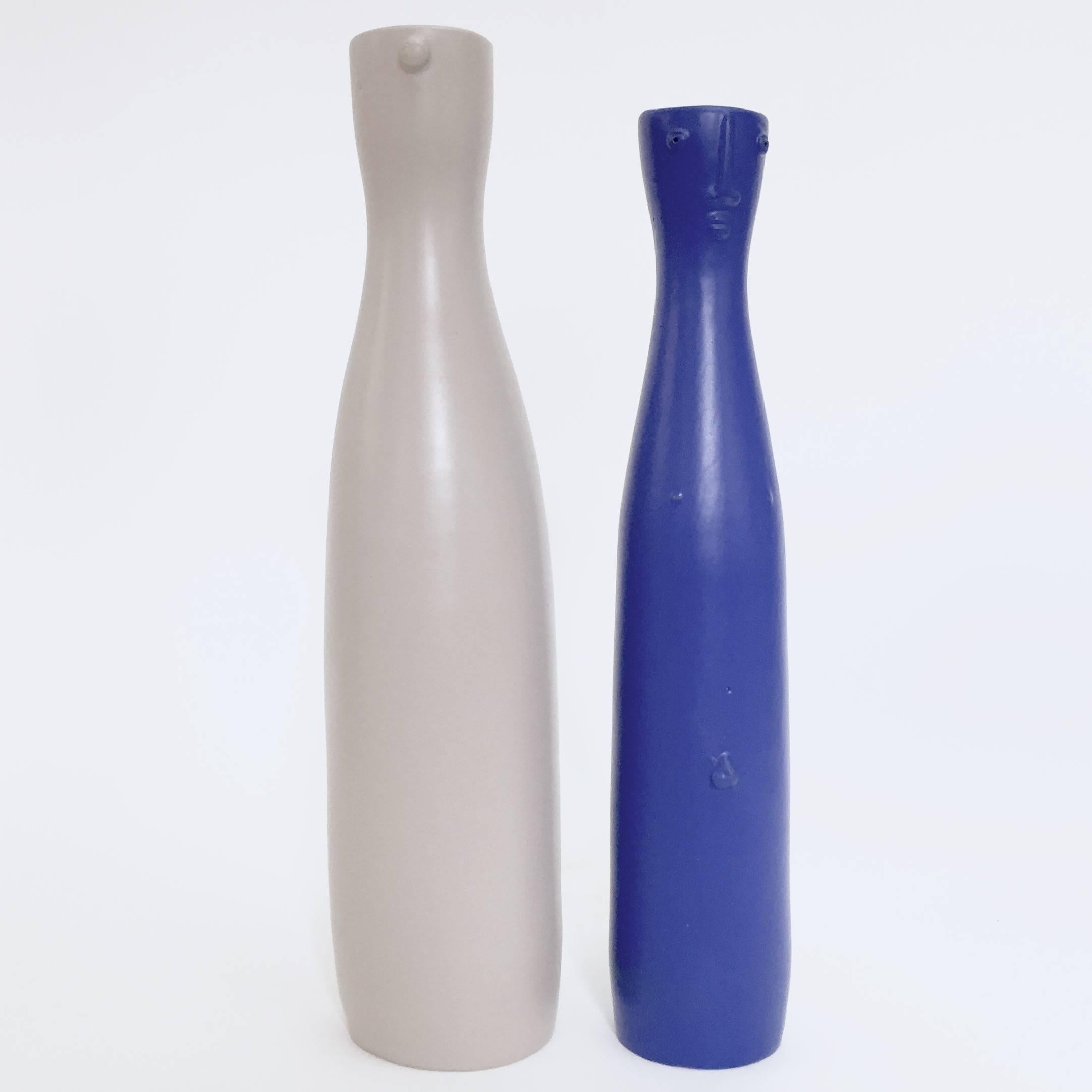 Dalo, Pair of Ceramic Bottles Vases In Excellent Condition For Sale In NICE, FR