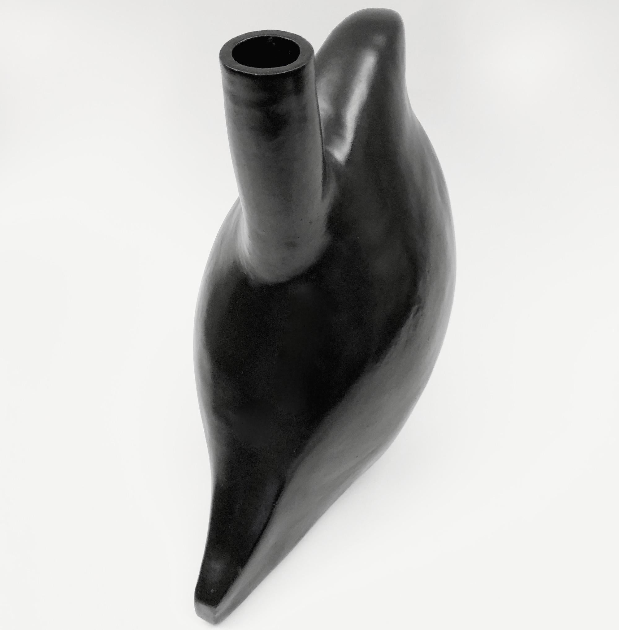 Contemporary Dalo, Black Ceramic Table Lamp Base For Sale