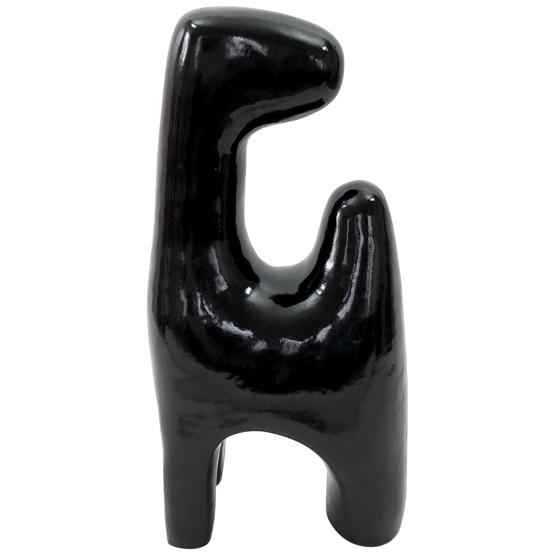 Dalo, Black Ceramic Sculpture  For Sale