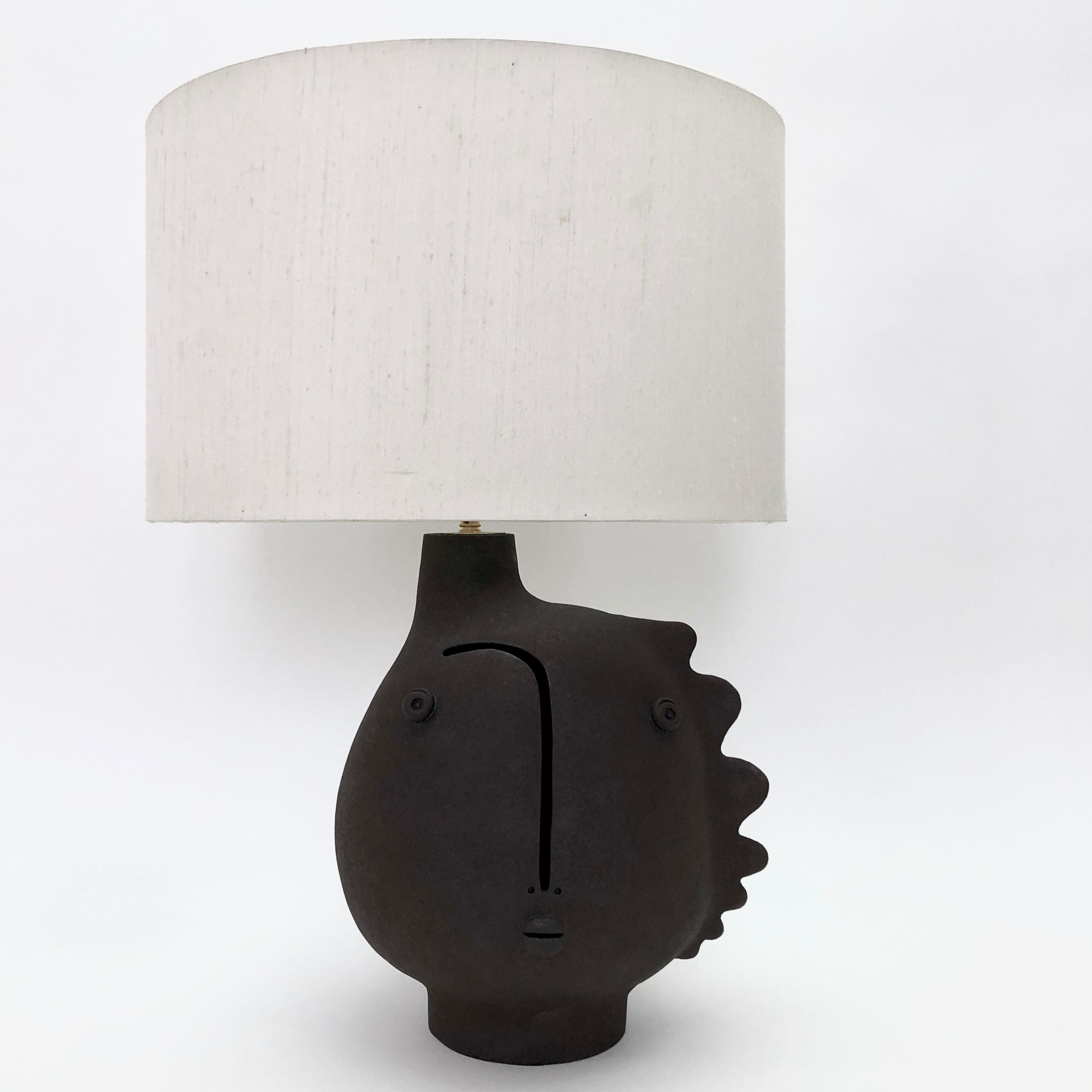 Dalo, Figurative Ceramic Table Lamp Base In Excellent Condition For Sale In NICE, FR