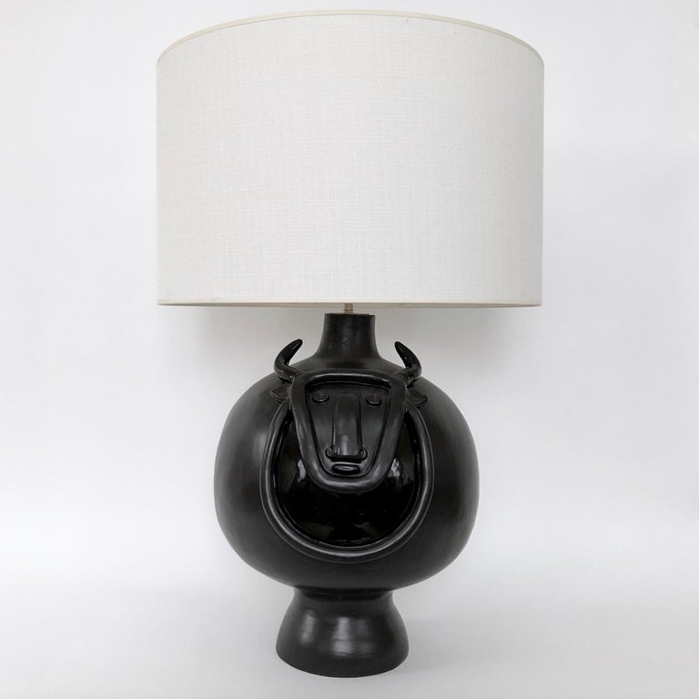 Dalo, Large Black Ceramic Table Lamp Base at 1stDibs
