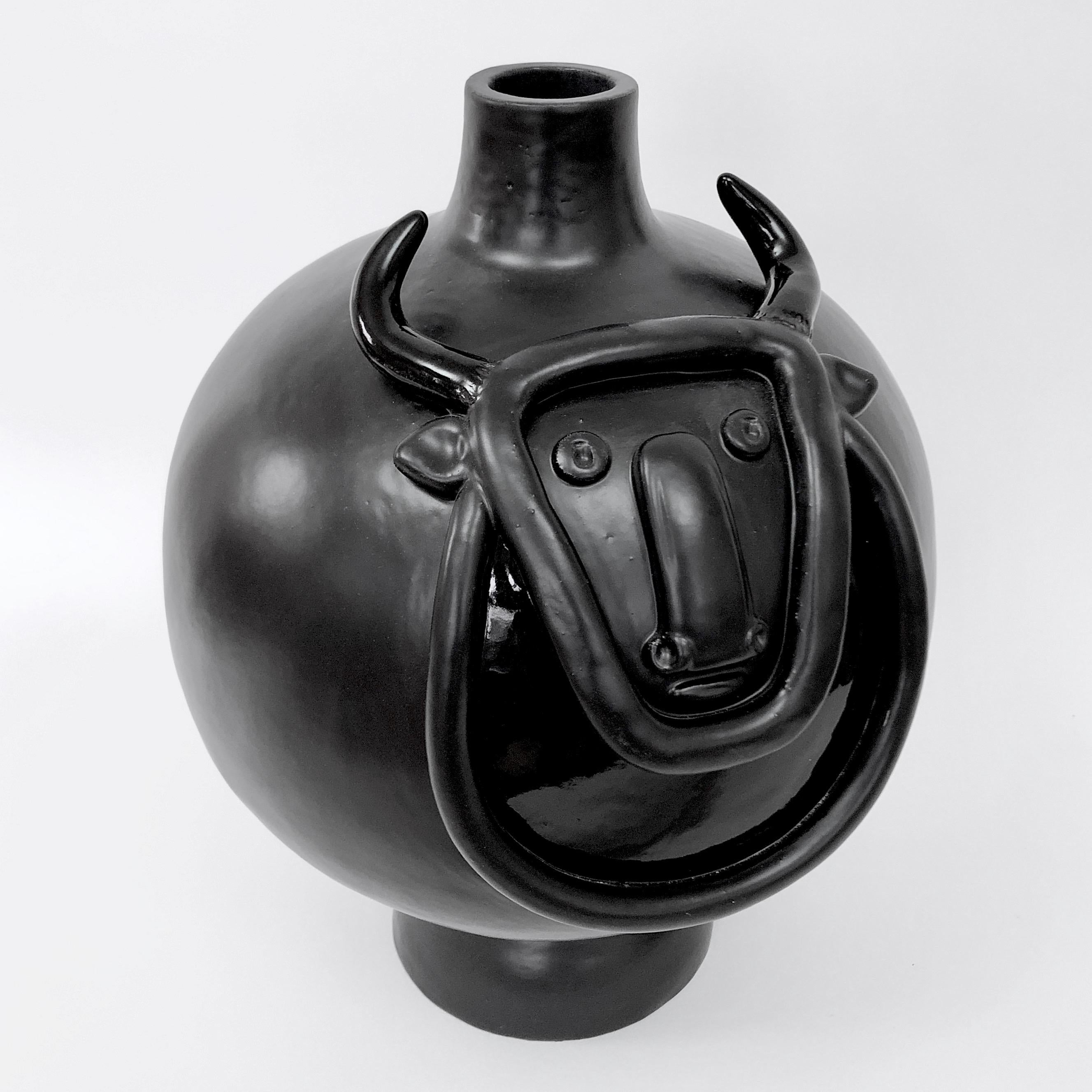 Contemporary Dalo, Large Black Ceramic Table Lamp Base