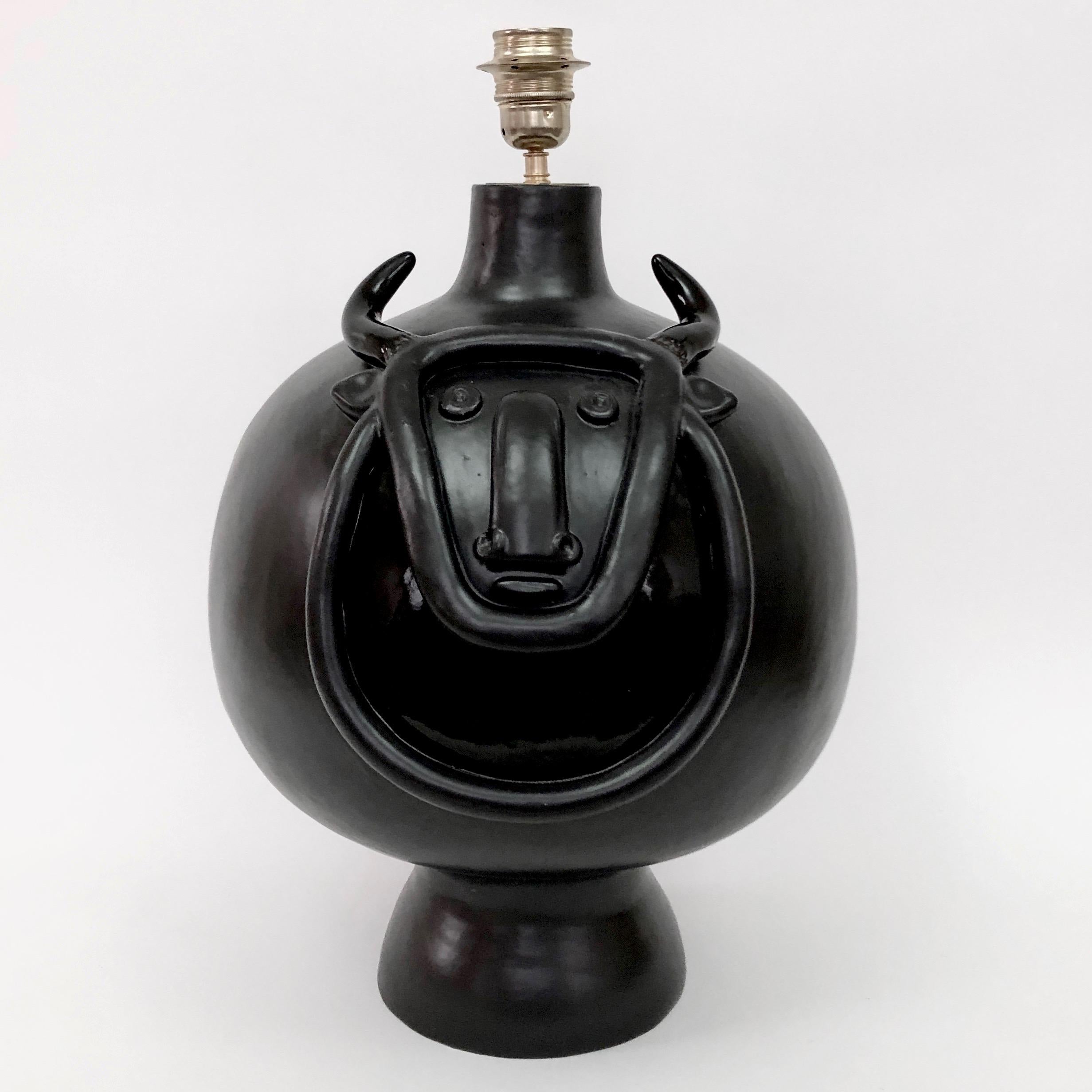 Dalo, Large Black Ceramic Table Lamp Base 1