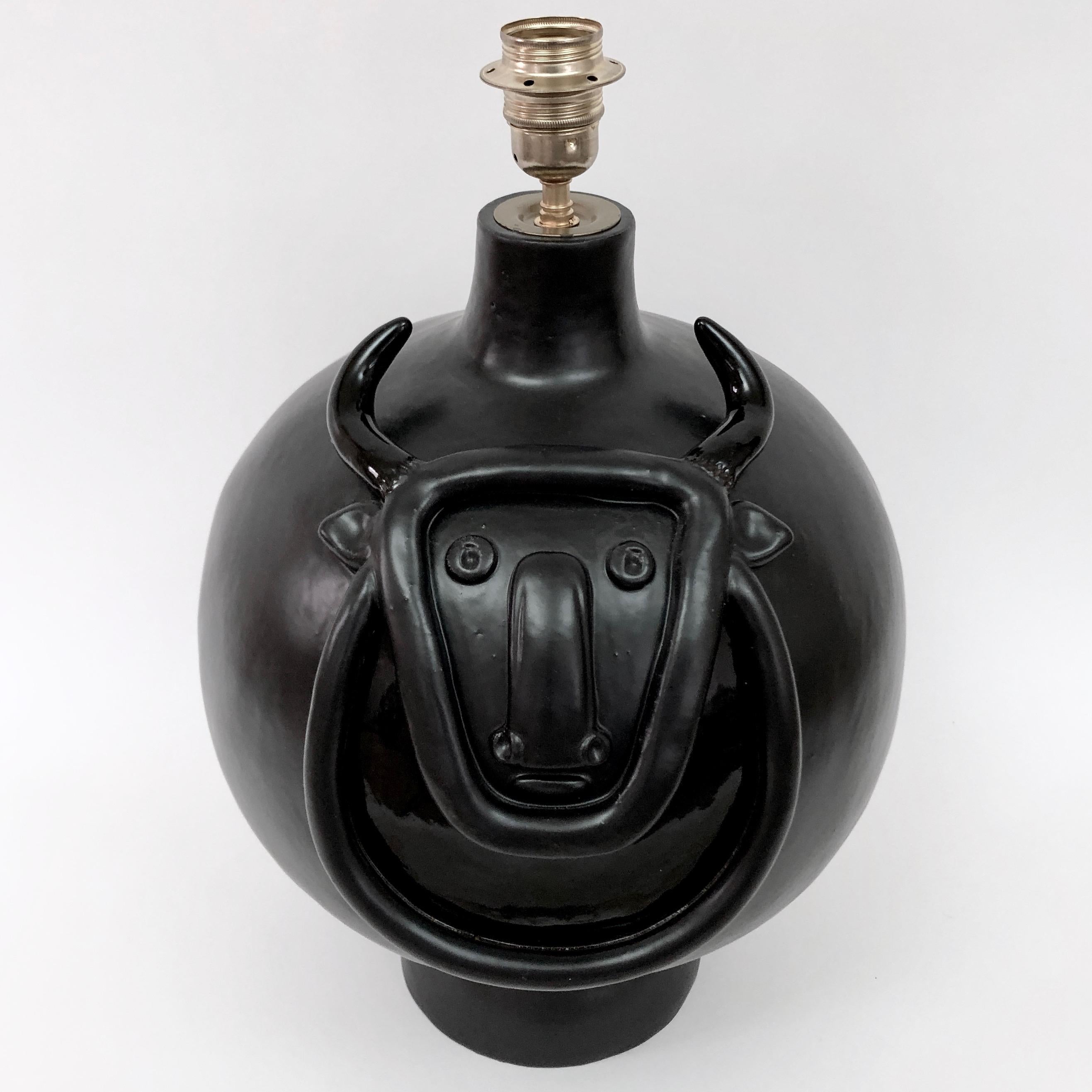 Dalo, Large Black Ceramic Table Lamp Base 2