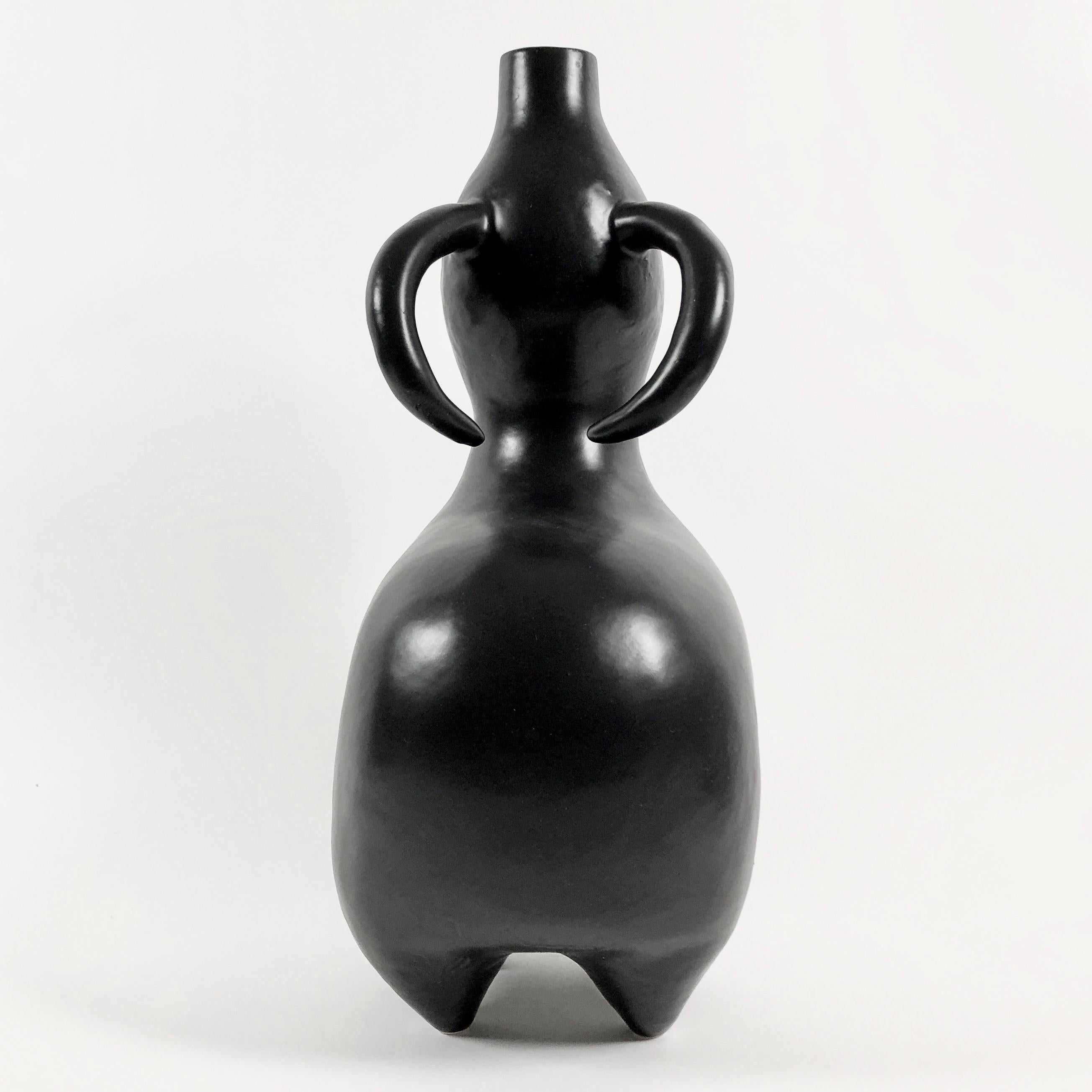 Modern Dalo, Large Black Ceramic Table Lamp For Sale