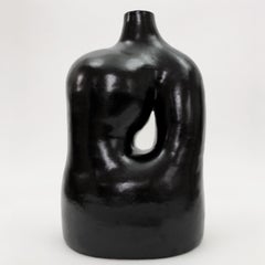 DALO - Large Ceramic Table Lamp Base Glazed in Black