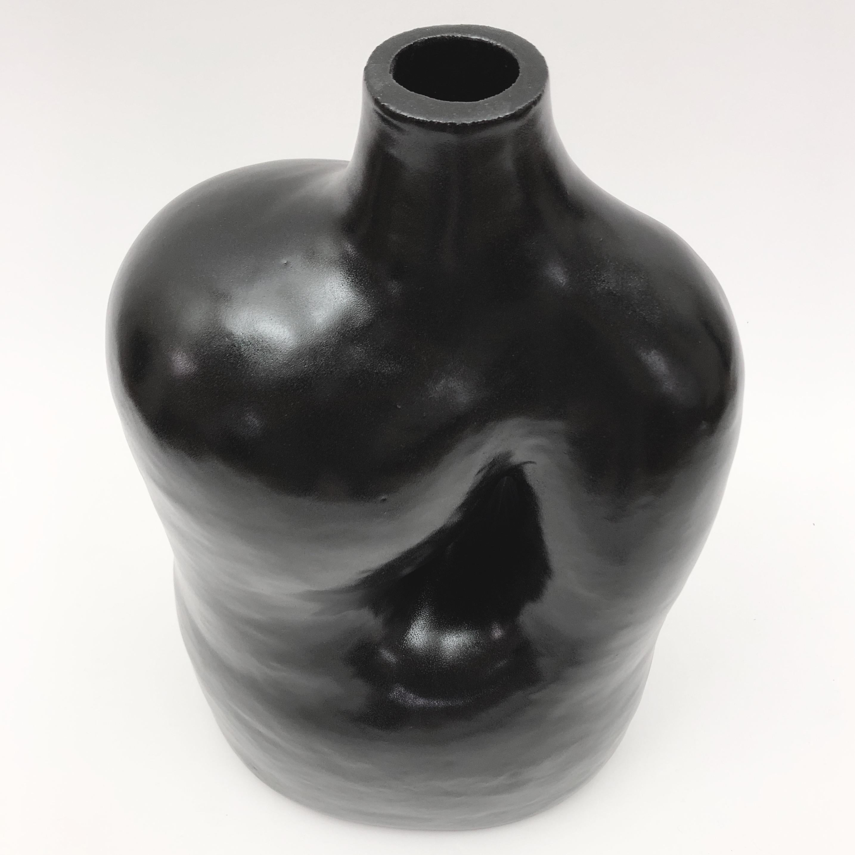 Contemporary DALO - Large Ceramic Table Lamp Base Glazed in Black